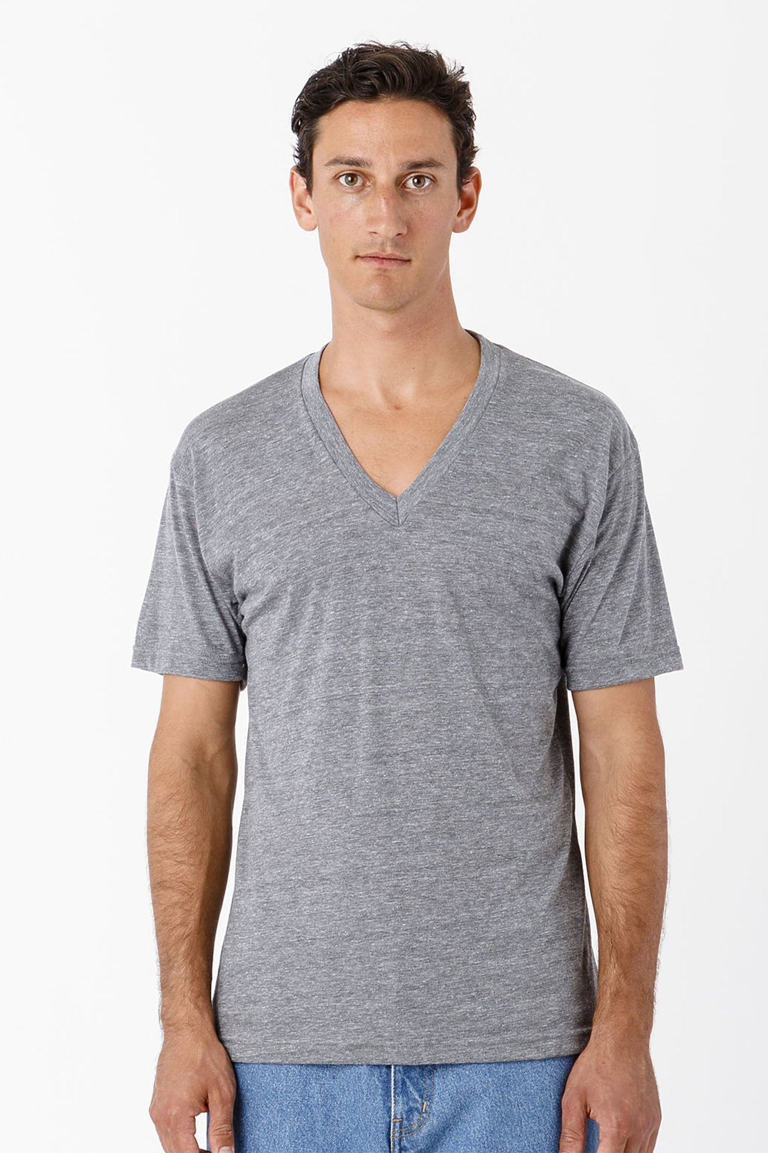 TR61 - 3.7oz Short Sleeve Tri-Blend V-Neck - Image 7