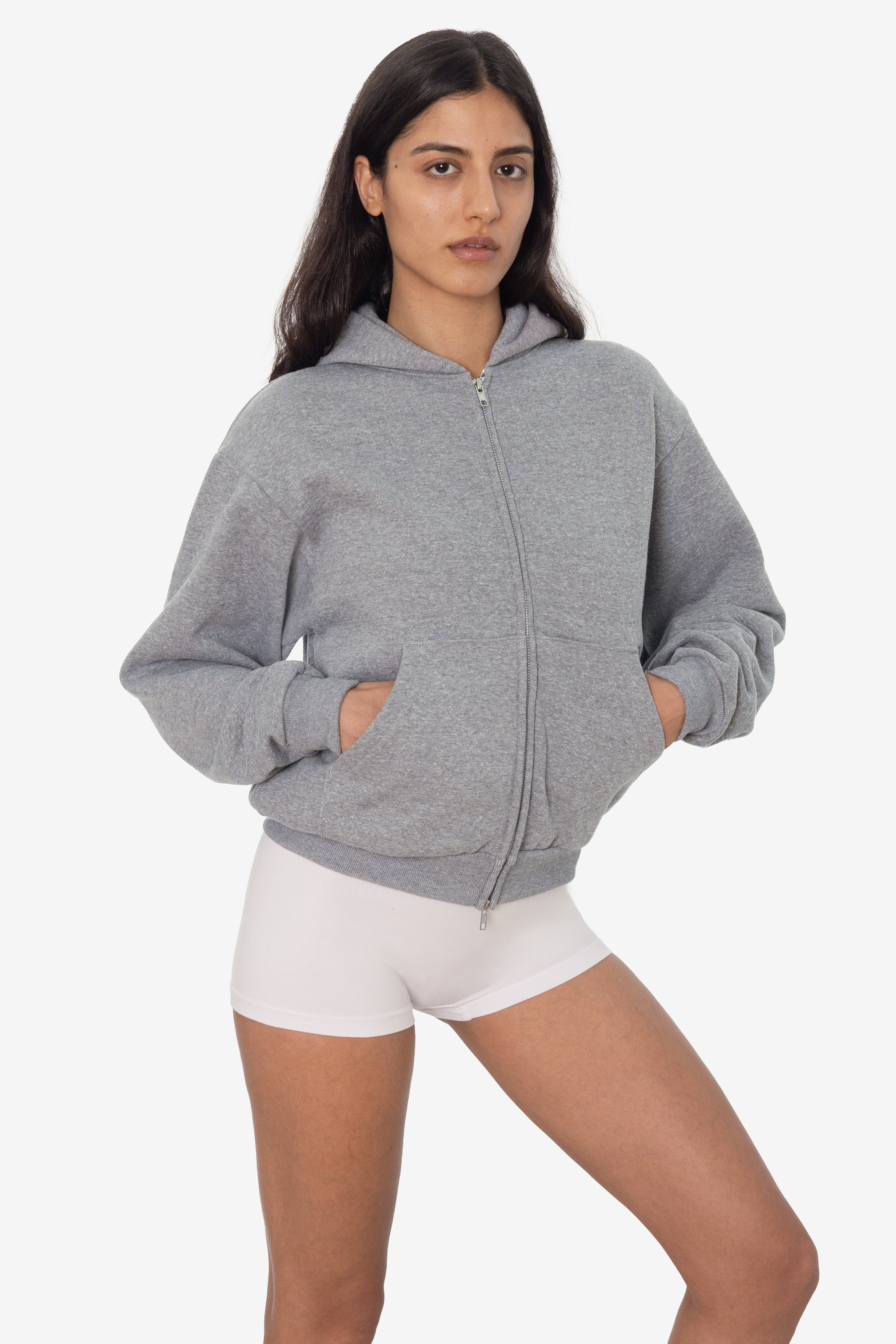 TRF10 - 12 oz. Tri-Blend Gabardine Fleece Waist Length Pull Zip Hoodie - Image 10