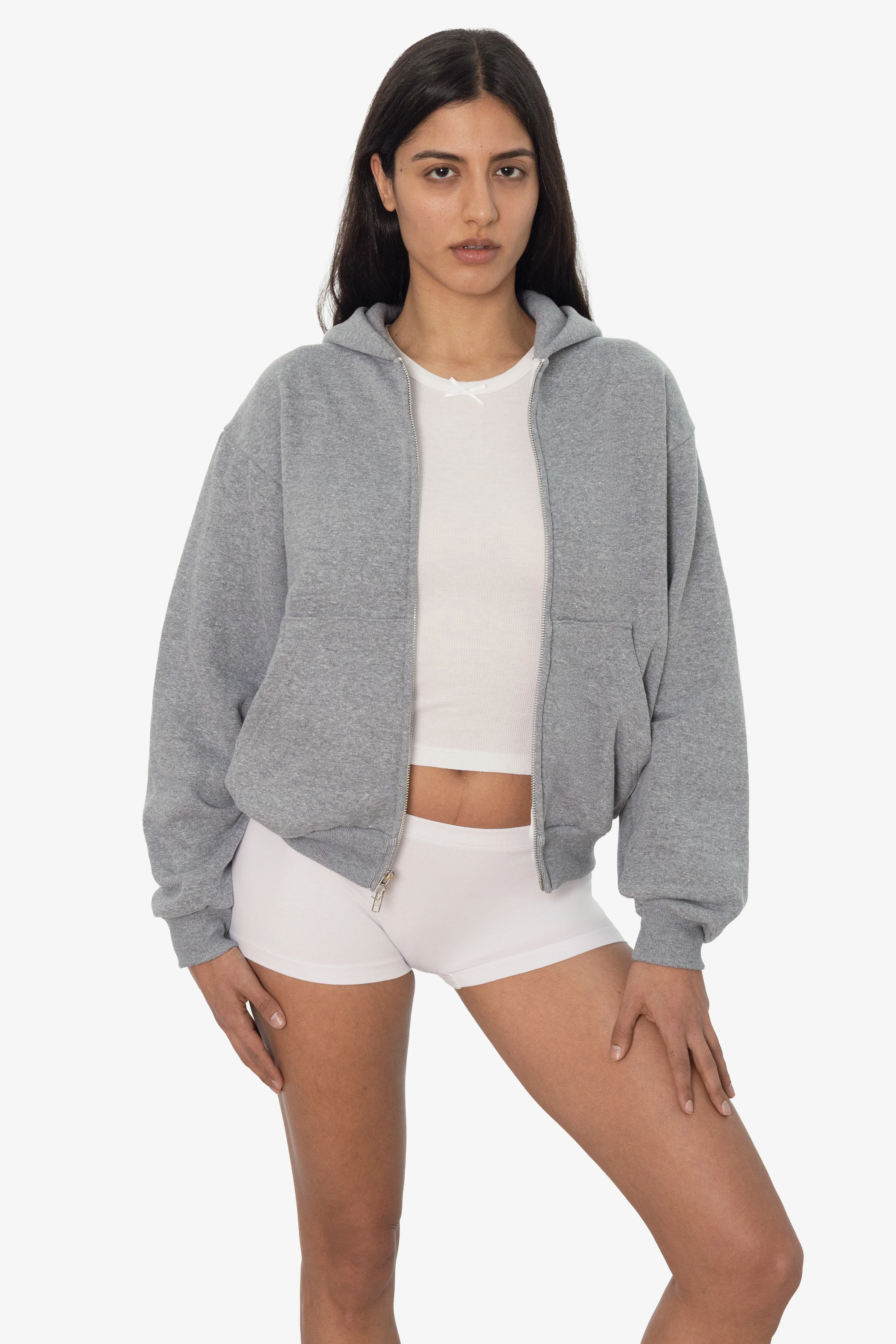 TRF10 - 12 oz. Tri-Blend Gabardine Fleece Waist Length Pull Zip Hoodie - Image 11