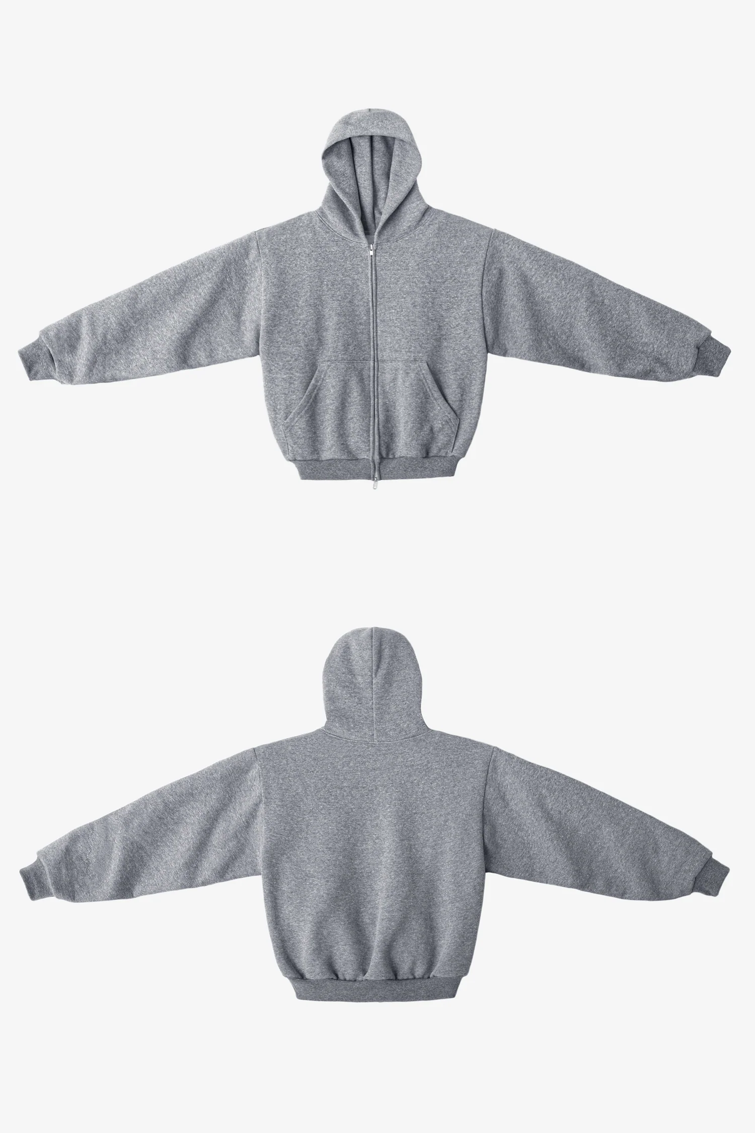 TRF10 - 12 oz. Tri-Blend Gabardine Fleece Waist Length Pull Zip Hoodie - Image 14