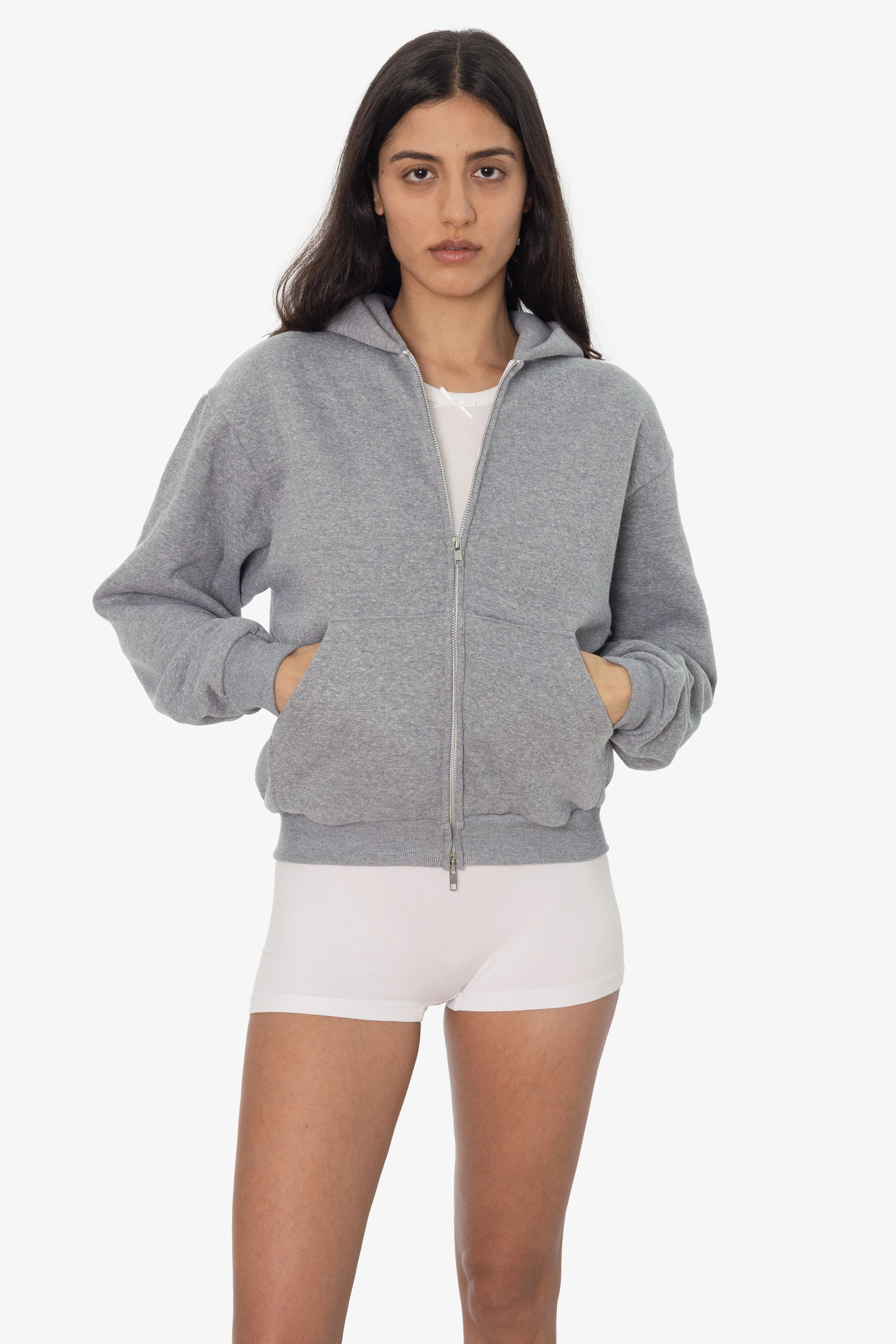 TRF10 - 12 oz. Tri-Blend Gabardine Fleece Waist Length Pull Zip Hoodie - Image 9