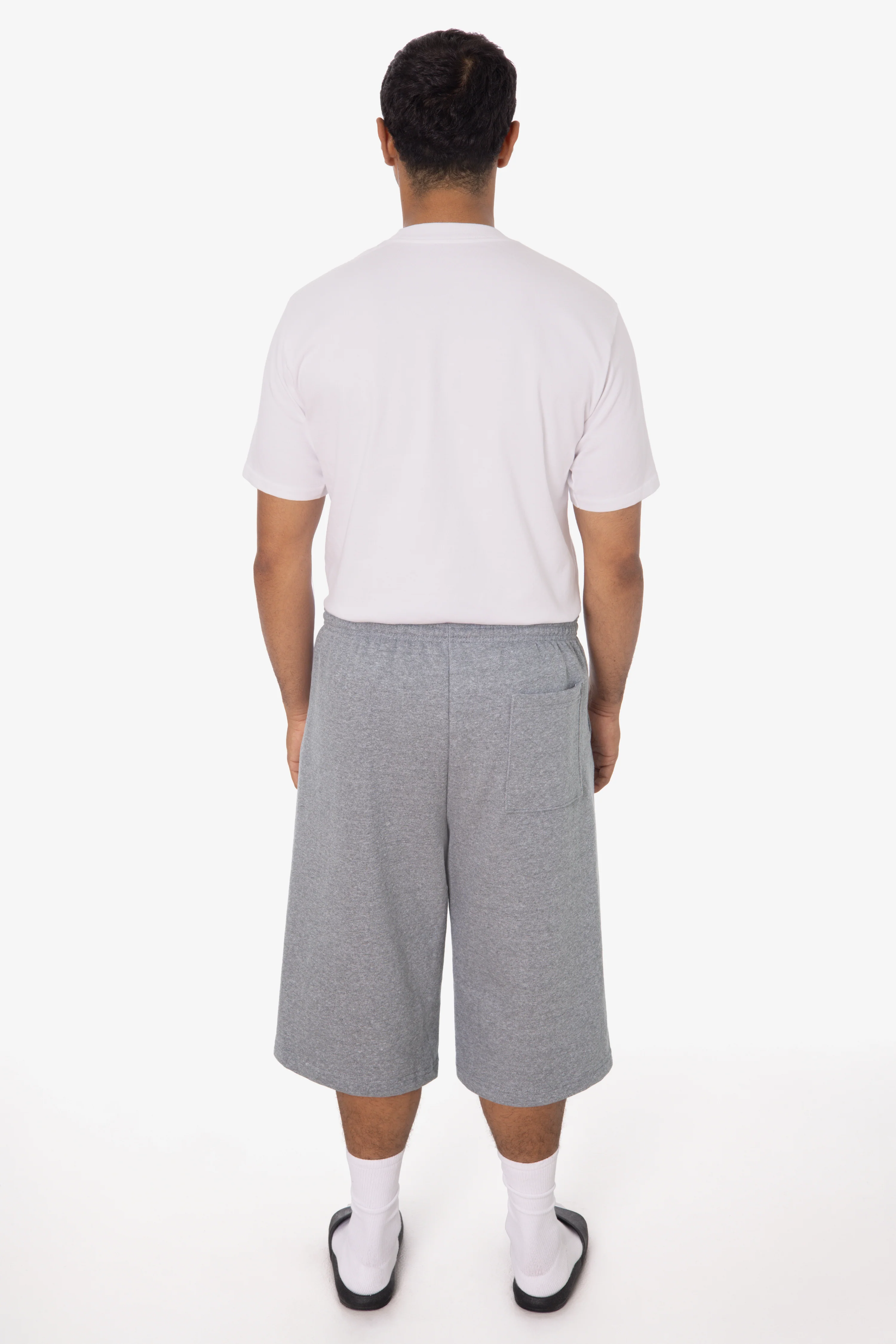 TRF42 - Triblend gabardine Fleece Extra Wide Mens shorts - Image 3