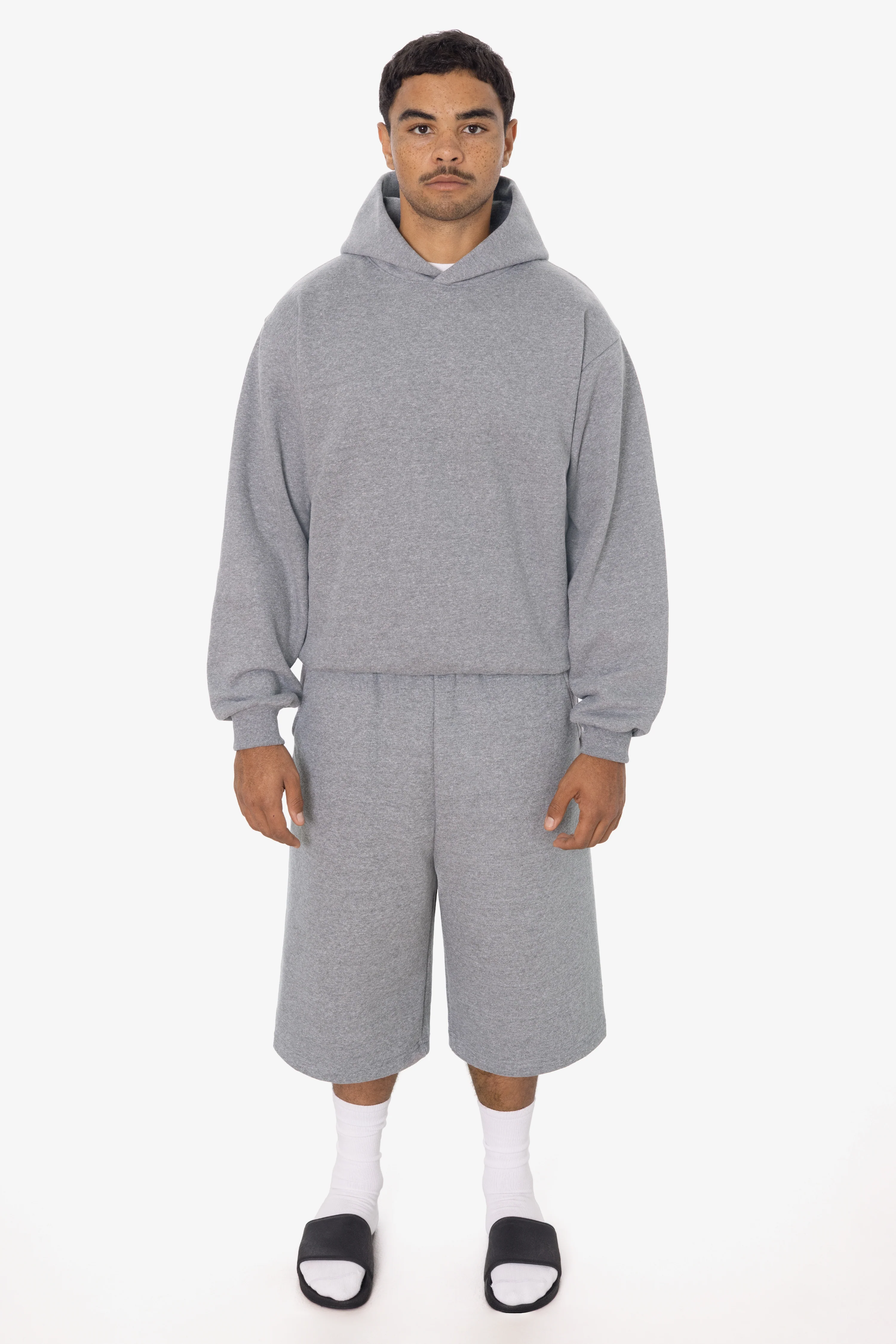 TRF42 - Triblend gabardine Fleece Extra Wide Mens shorts - Image 6