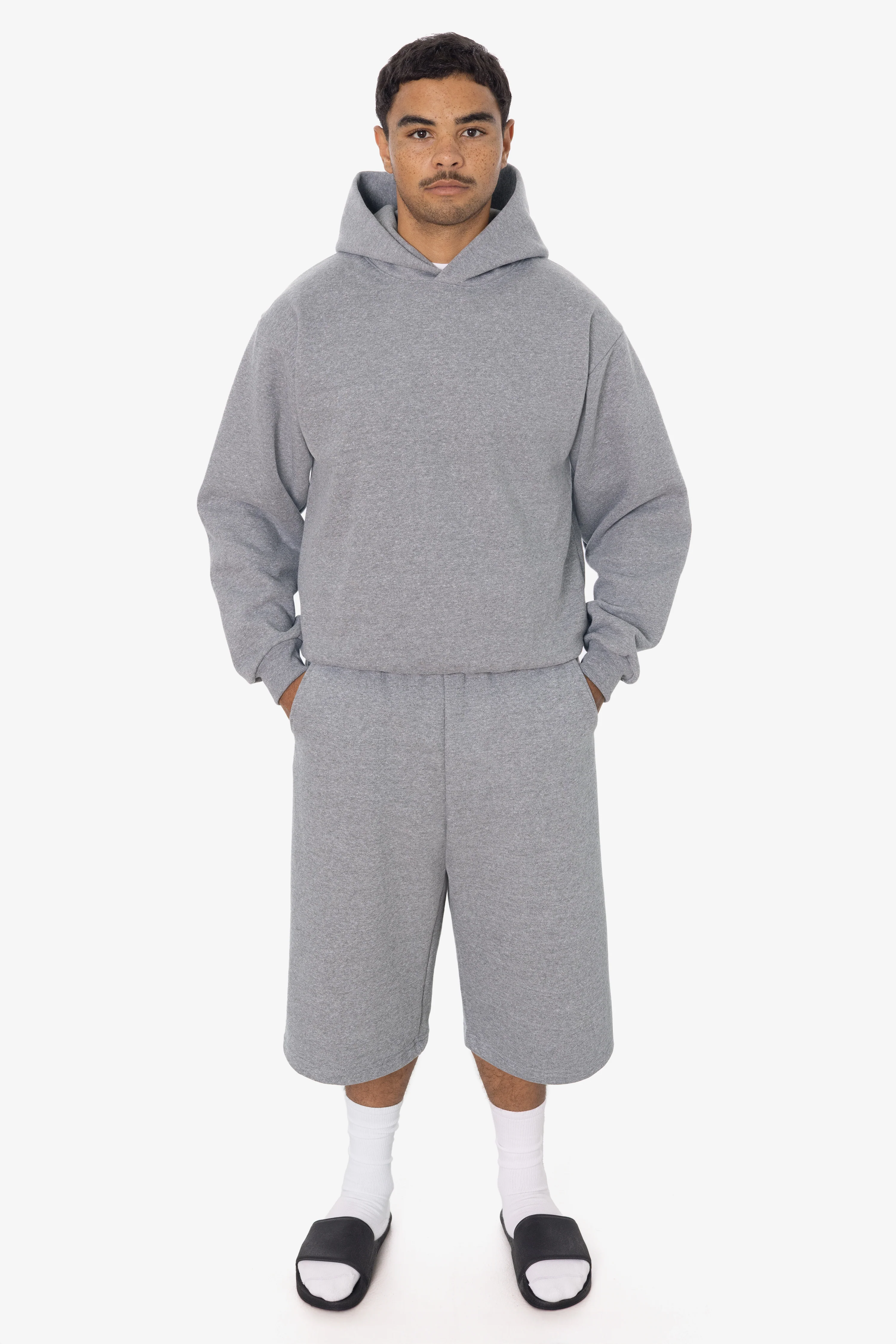 TRF42 - Triblend gabardine Fleece Extra Wide Mens shorts - Image 7