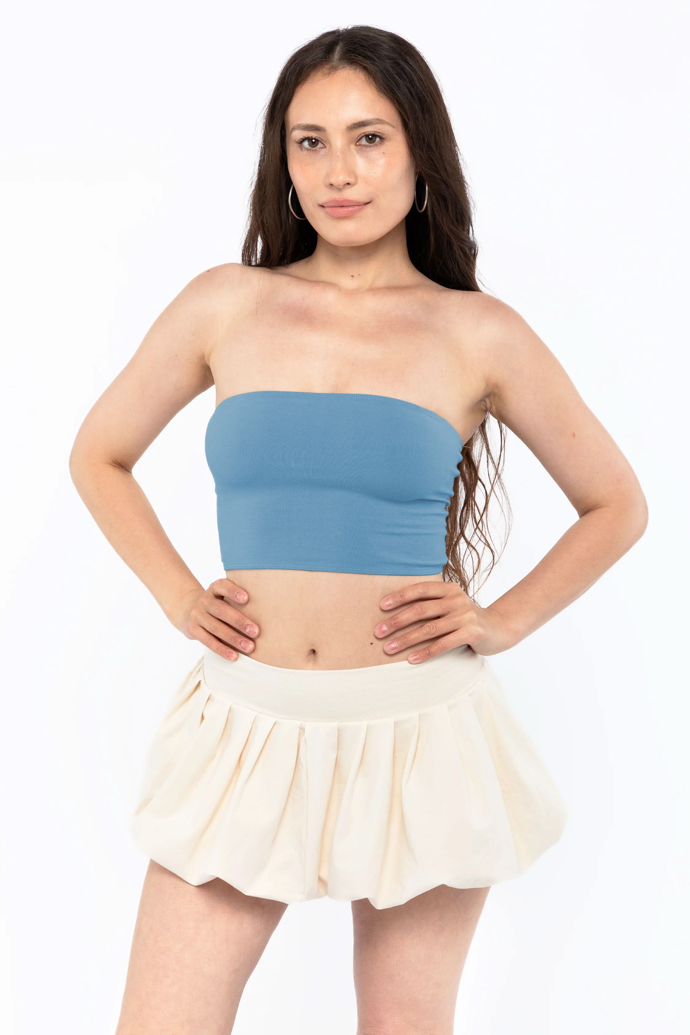 8393 - Cotton Spandex Tube Top - Image 33