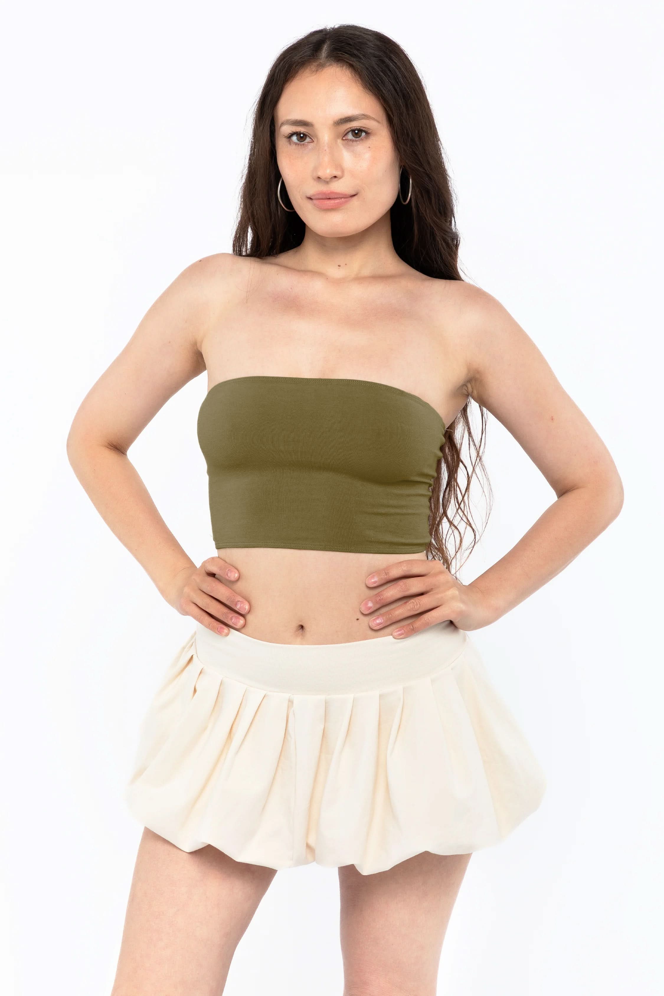 8393 - Cotton Spandex Tube Top - Image 34