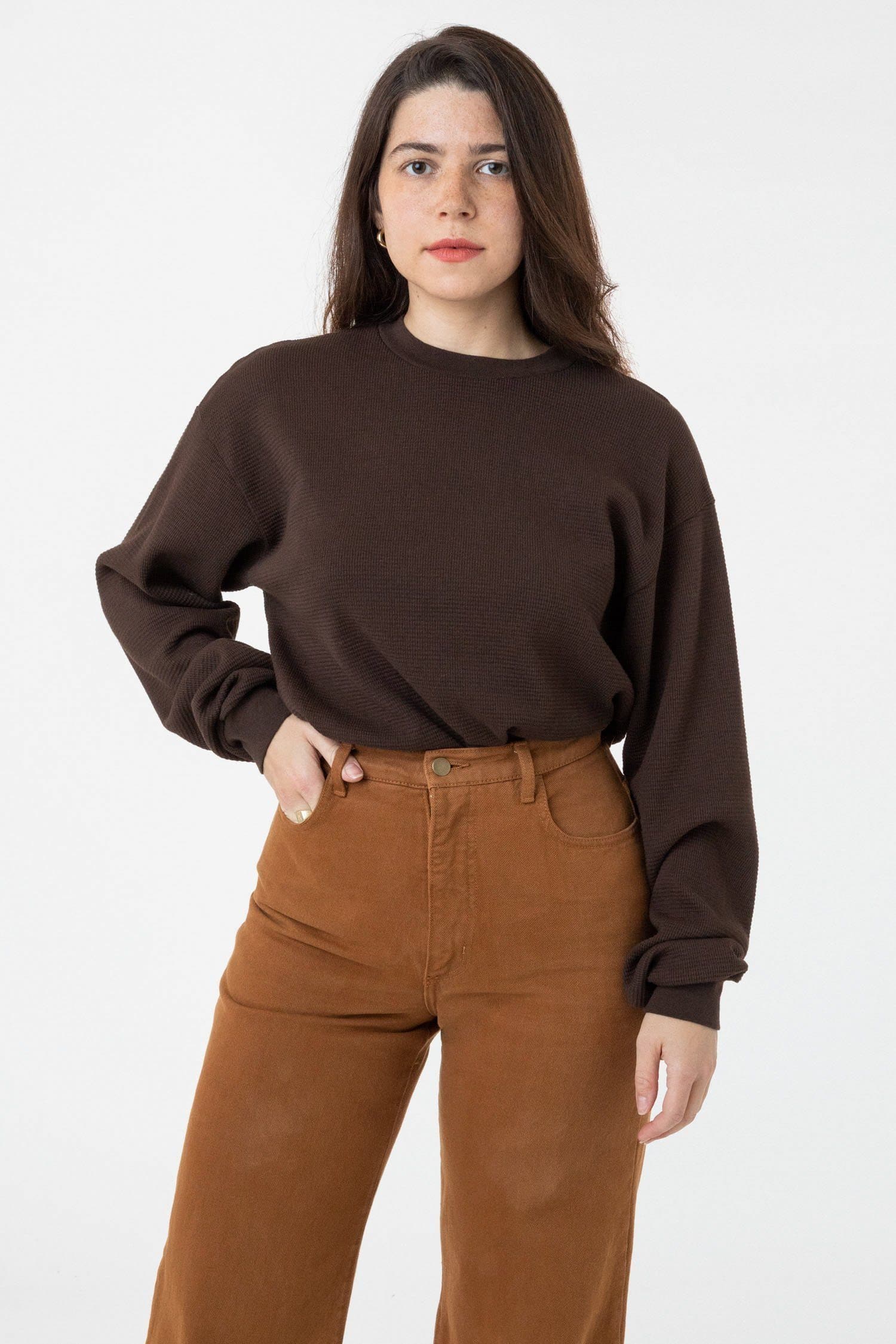 TX407GD Unisex - Long Sleeve Heavy Thermal Crew Neck - Image 4