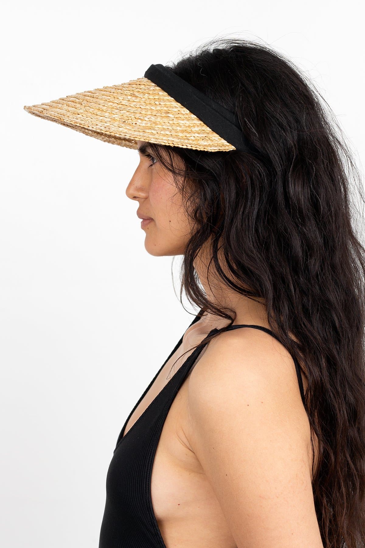 VISOR02 - Wide Brim Straw Visor - Image 2