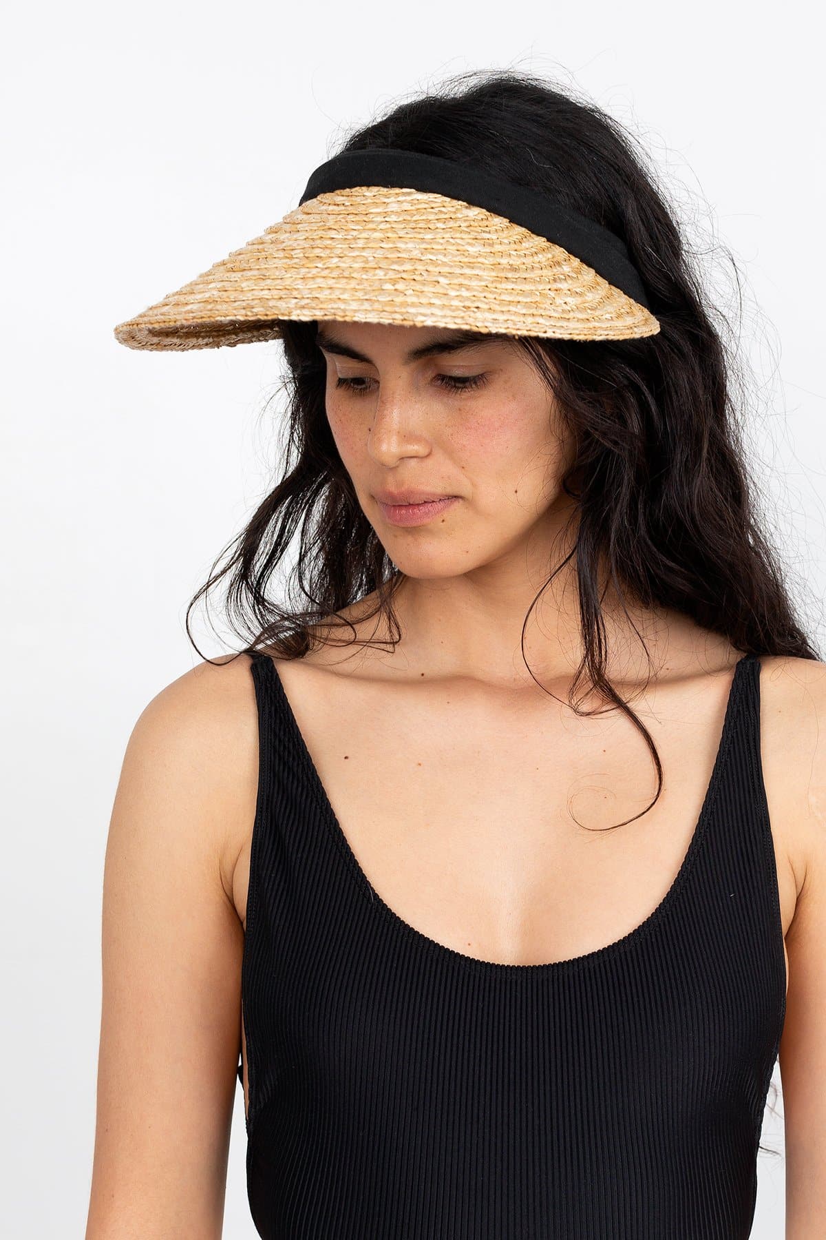 VISOR02 - Wide Brim Straw Visor - Image 3