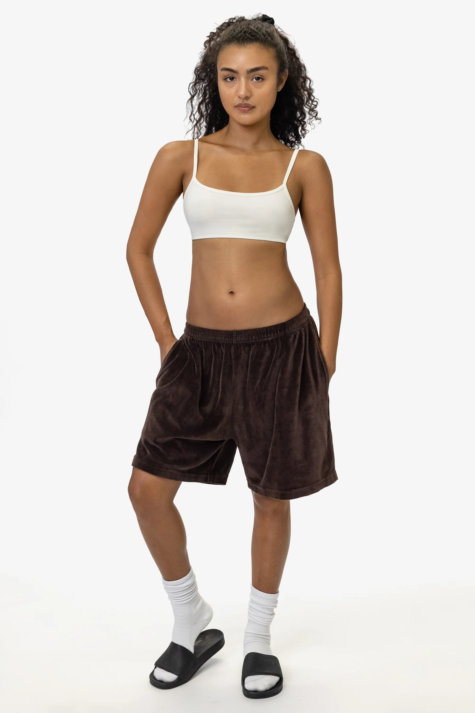 VLR442GD - Garment Dye Velour Mid-Length Wide Short - Image 10