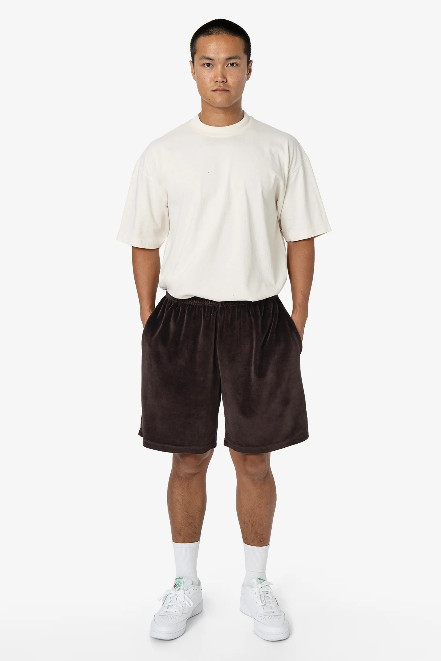 VLR442GD - Garment Dye Velour Mid-Length Wide Short - Image 11