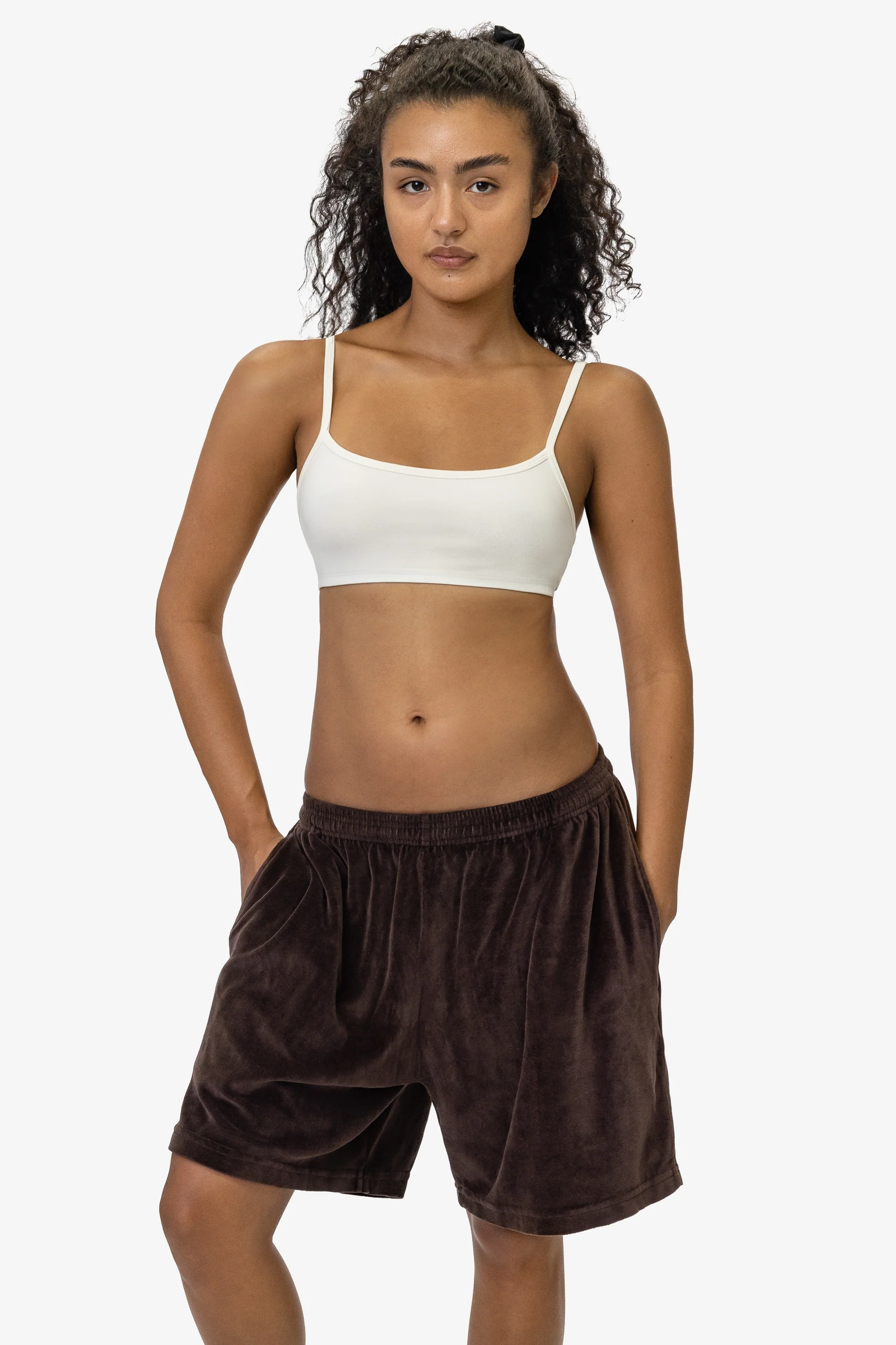 VLR442GD - Garment Dye Velour Mid-Length Wide Short - Image 13