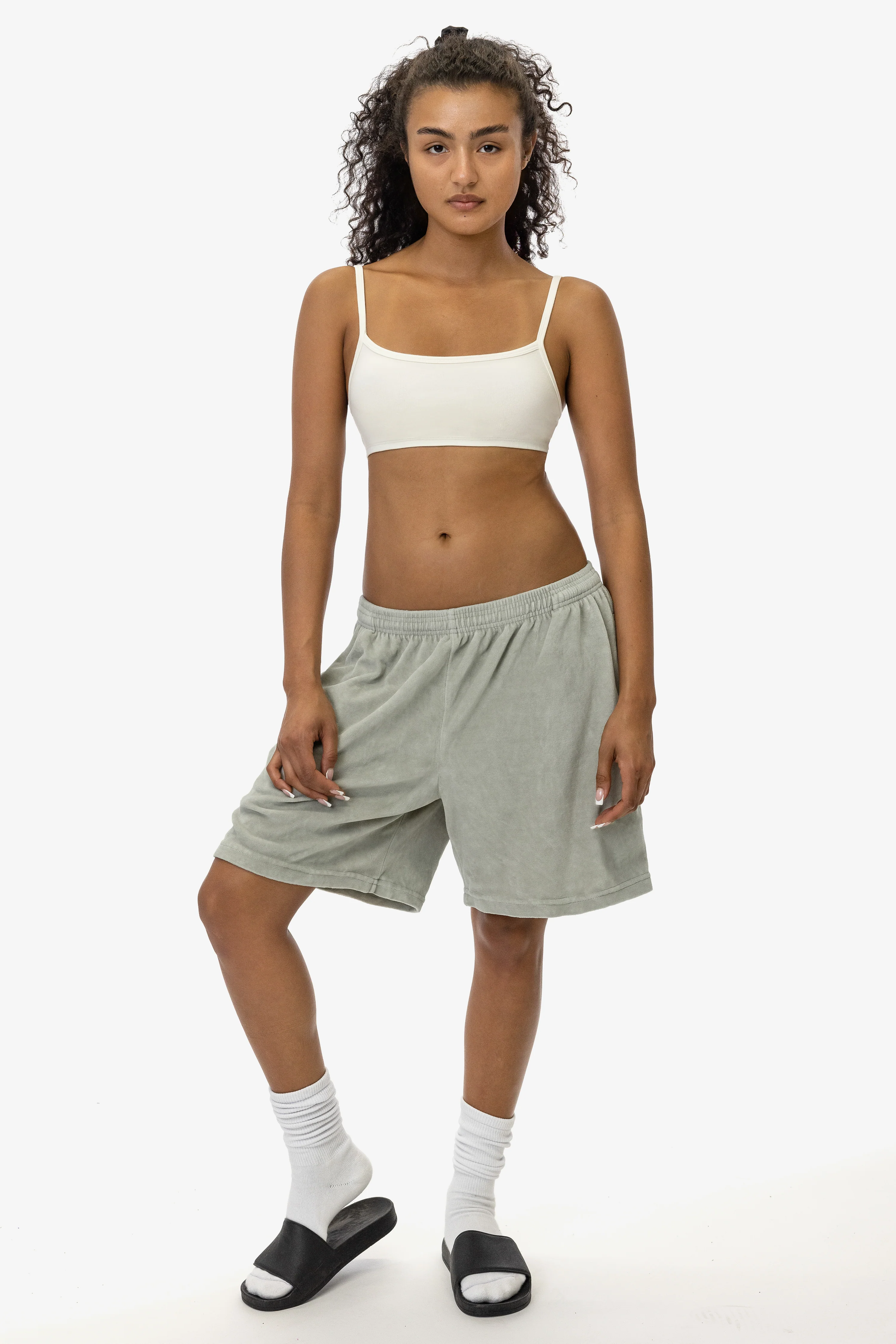 VLR442GD - Garment Dye Velour Mid-Length Wide Short - Image 18