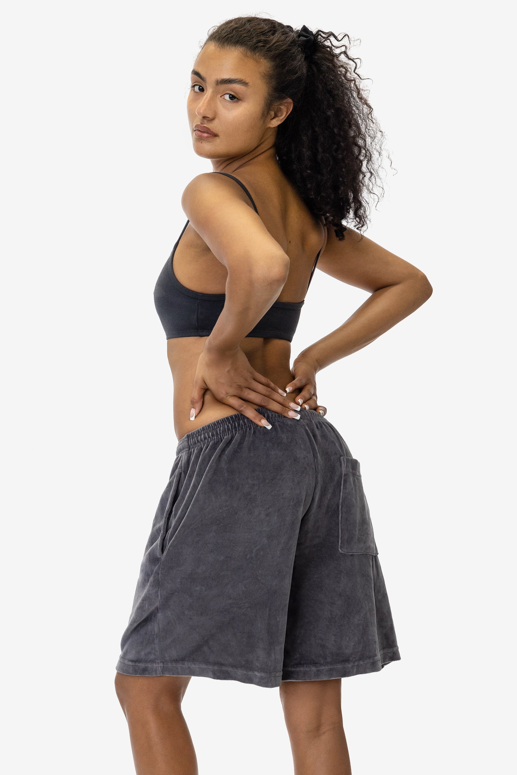 VLR442GD - Garment Dye Velour Mid-Length Wide Short - Image 21