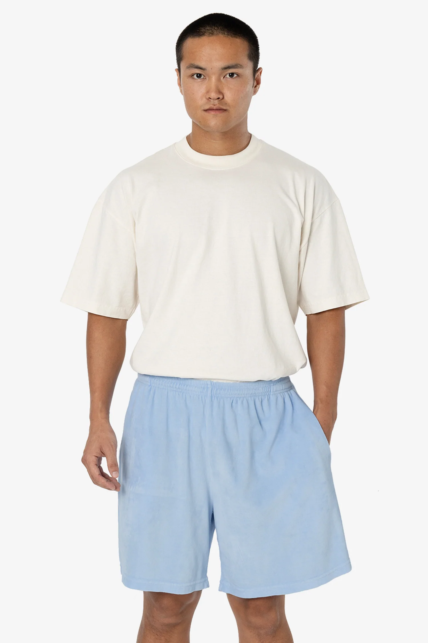 VLR442GD - Garment Dye Velour Mid-Length Wide Short - Image 6