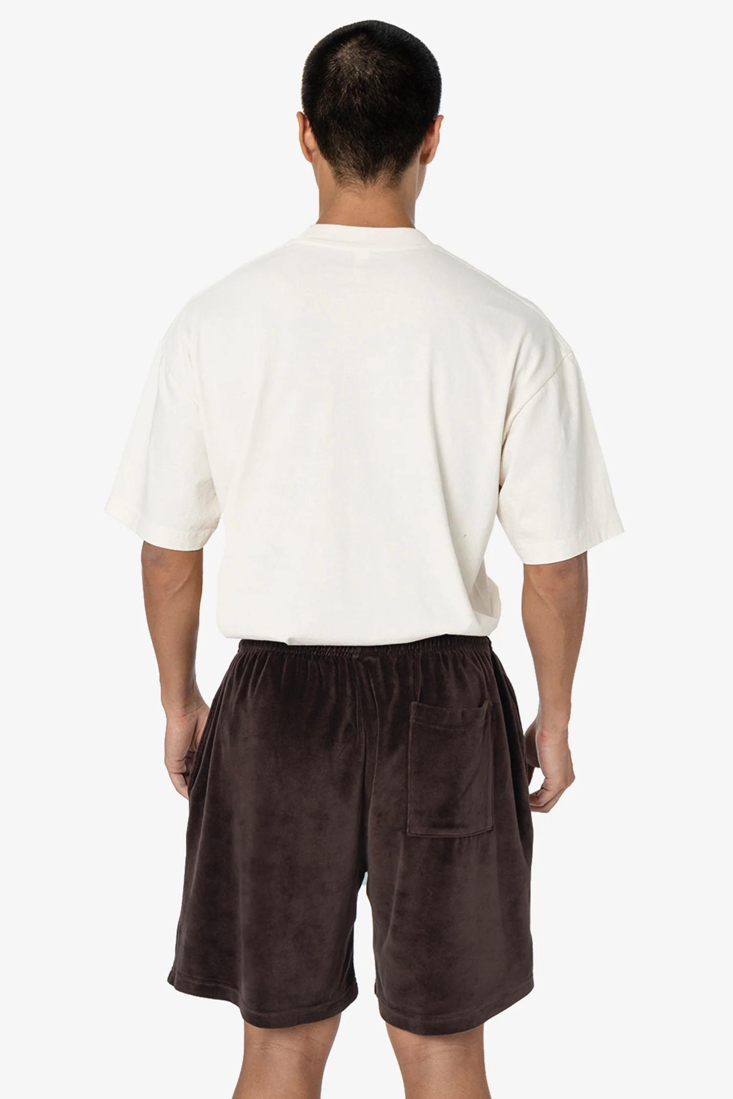 VLR442GD - Garment Dye Velour Mid-Length Wide Short - Image 8
