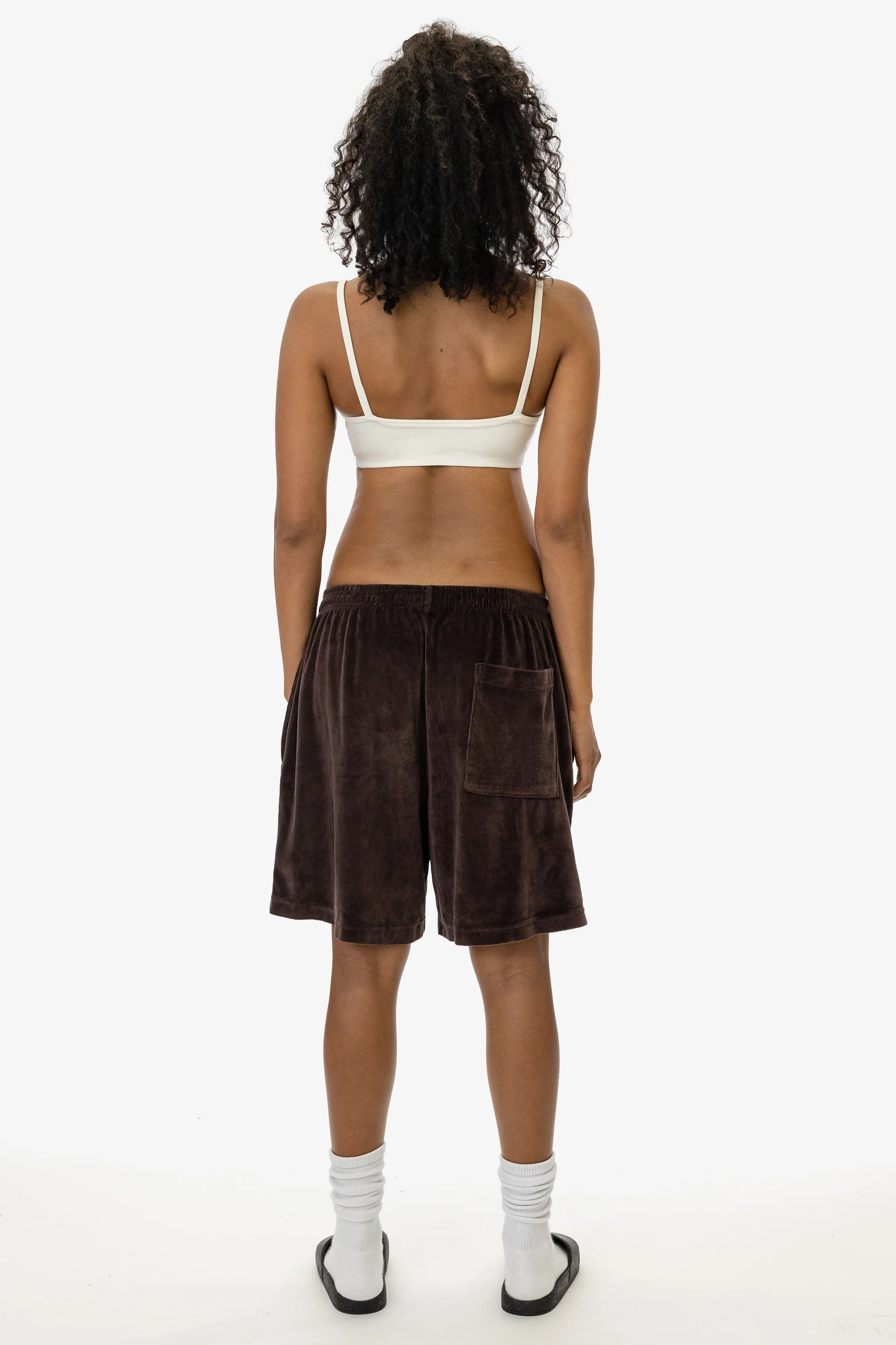 VLR442GD - Garment Dye Velour Mid-Length Wide Short - Image 9
