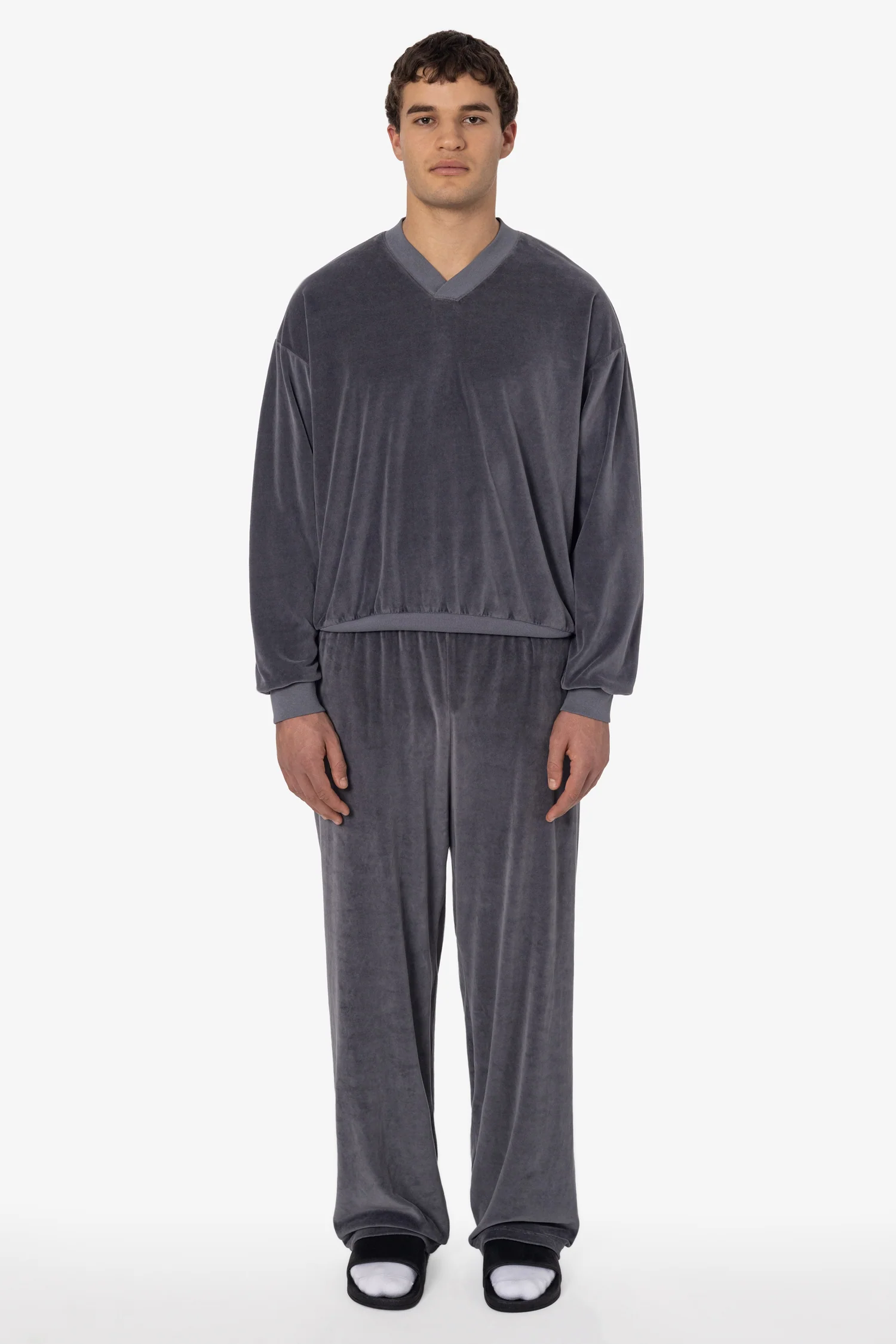 VLR445GD - Garment Dye Velour Open Bottom Sweatpants - Image 10