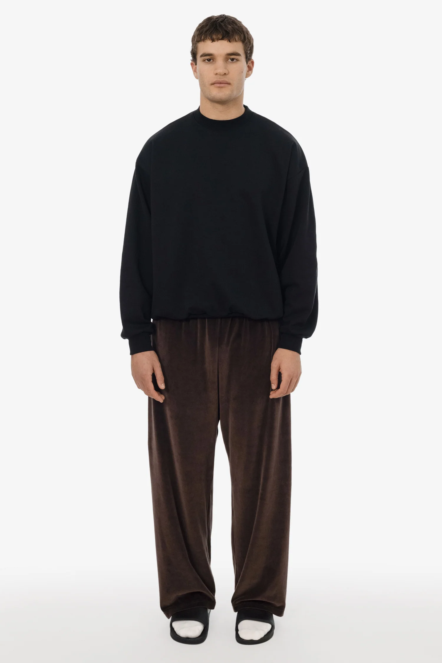 VLR445GD - Garment Dye Velour Open Bottom Sweatpants - Image 4