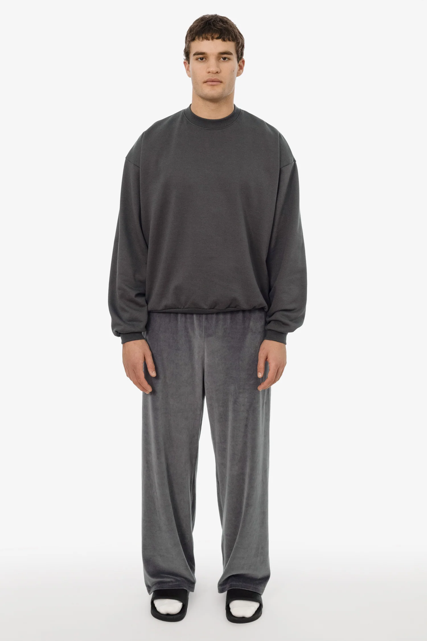 VLR445GD - Garment Dye Velour Open Bottom Sweatpants - Image 5