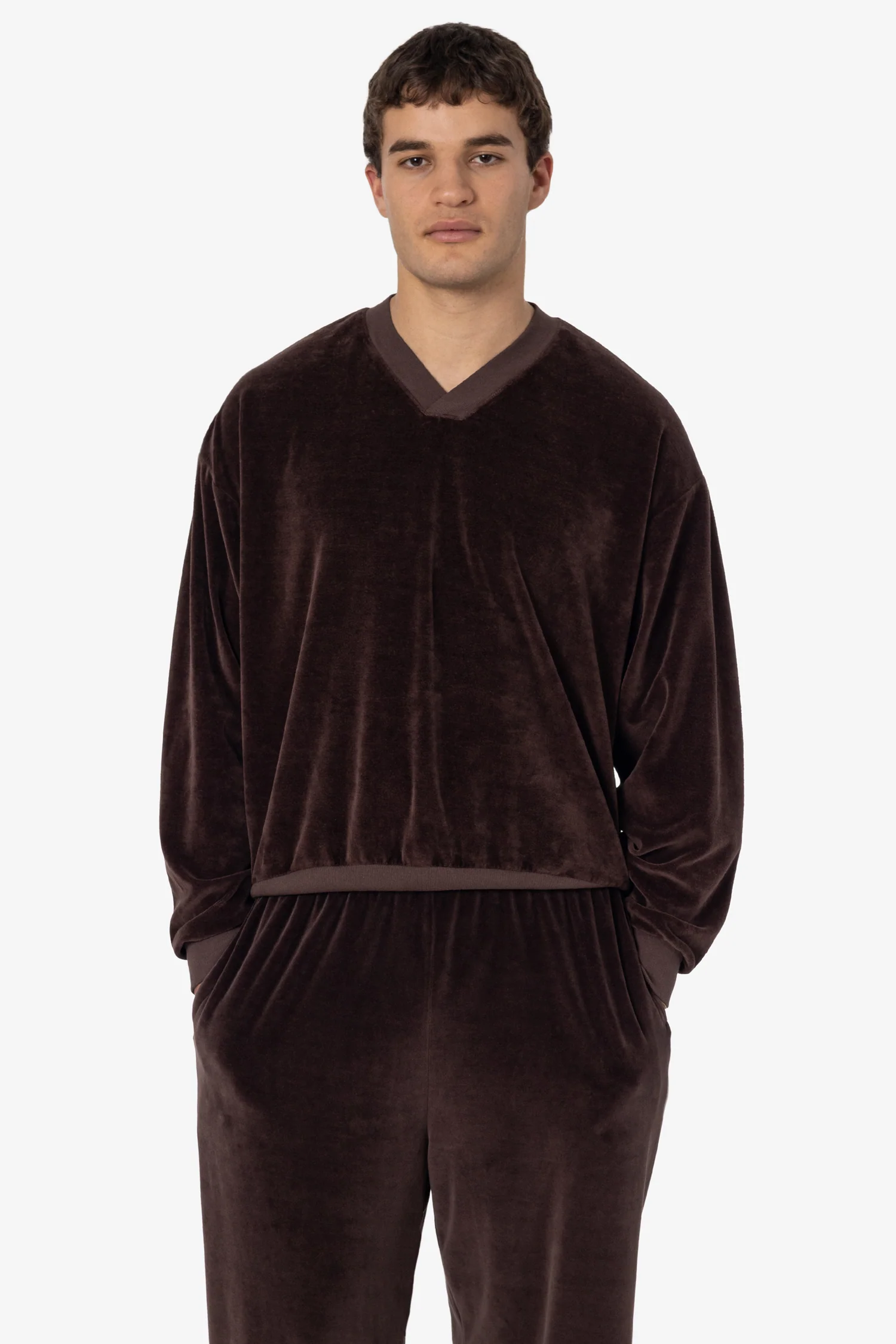 VLR56GD - Garment Dye Velour V-neck Sweatshirt - Image 10