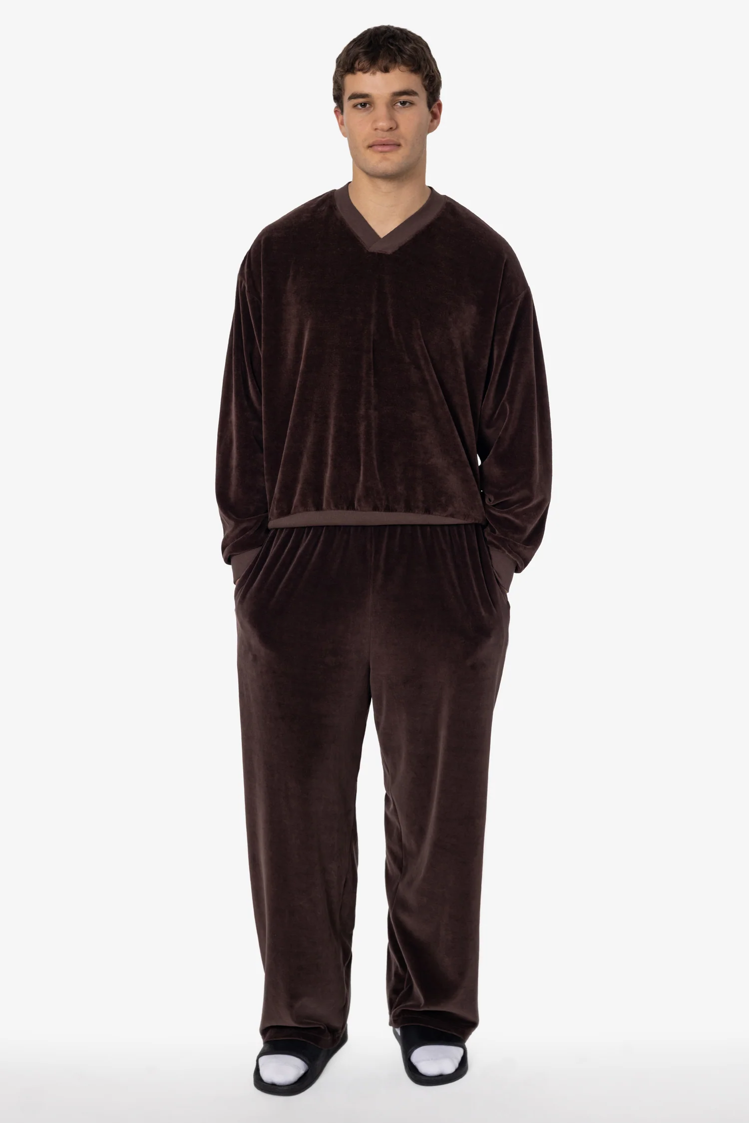 VLR56GD - Garment Dye Velour V-neck Sweatshirt - Image 16