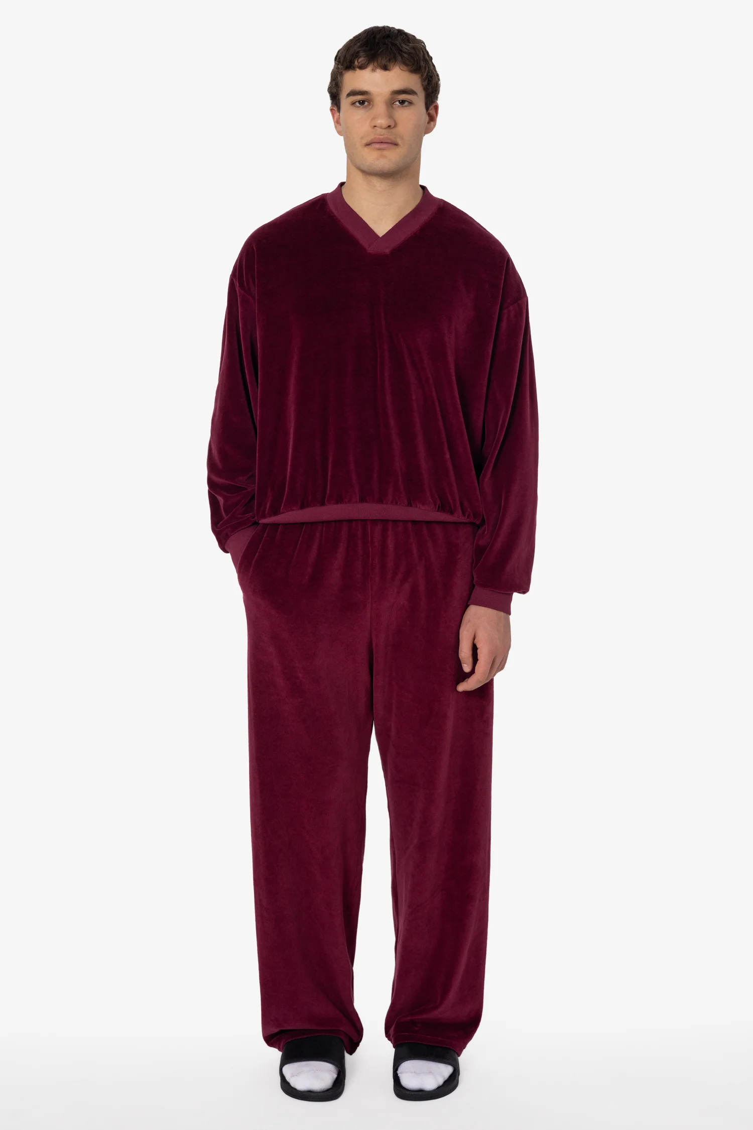 VLR56GD - Garment Dye Velour V-neck Sweatshirt - Image 19