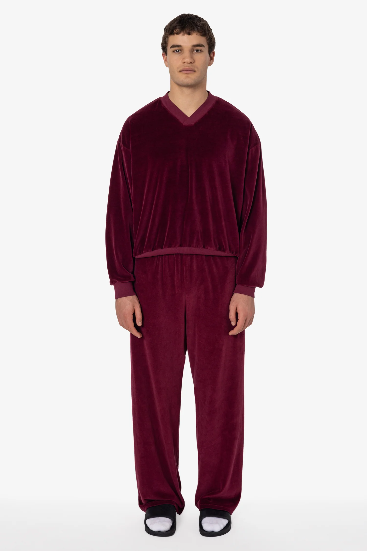 VLR56GD - Garment Dye Velour V-neck Sweatshirt - Image 20