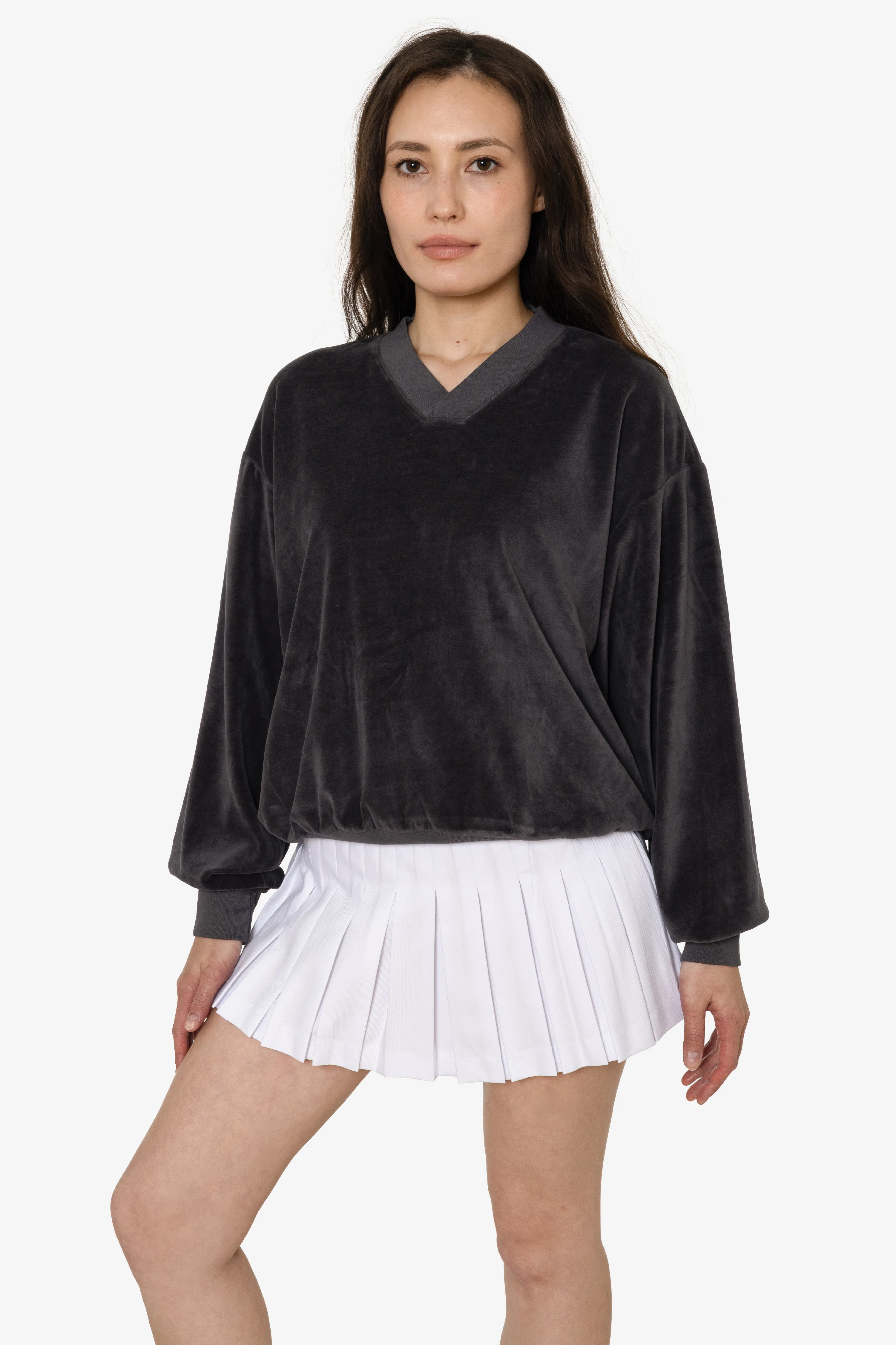VLR56GD - Garment Dye Velour V-neck Sweatshirt - Image 23
