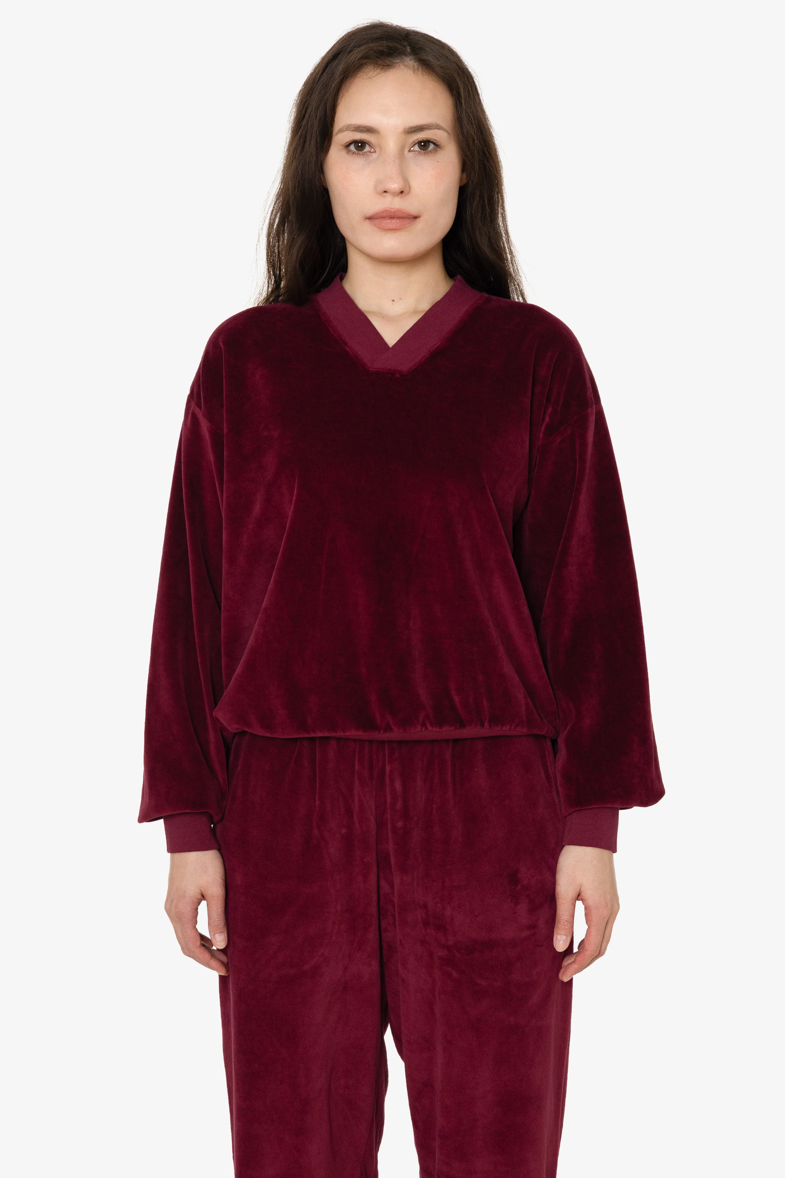 VLR56GD - Garment Dye Velour V-neck Sweatshirt - Image 26