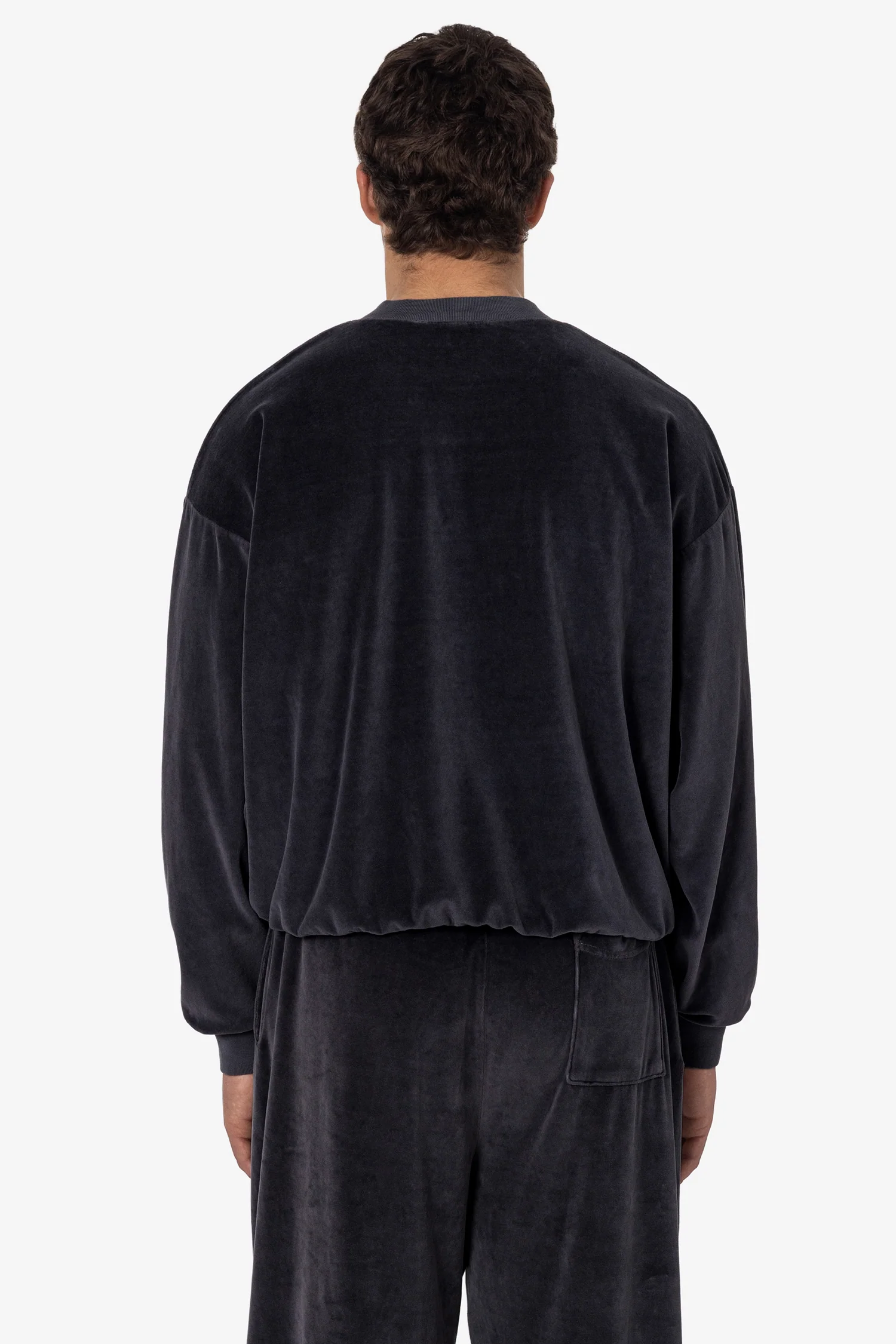 VLR56GD - Garment Dye Velour V-neck Sweatshirt - Image 4