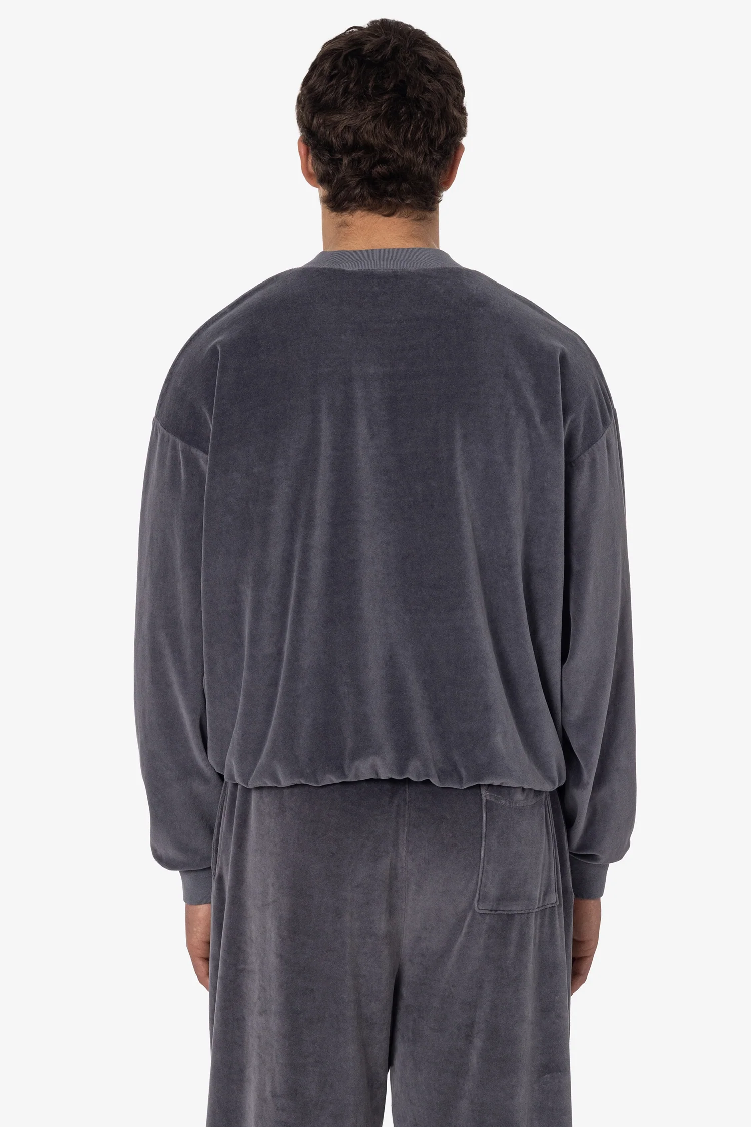 VLR56GD - Garment Dye Velour V-neck Sweatshirt - Image 5