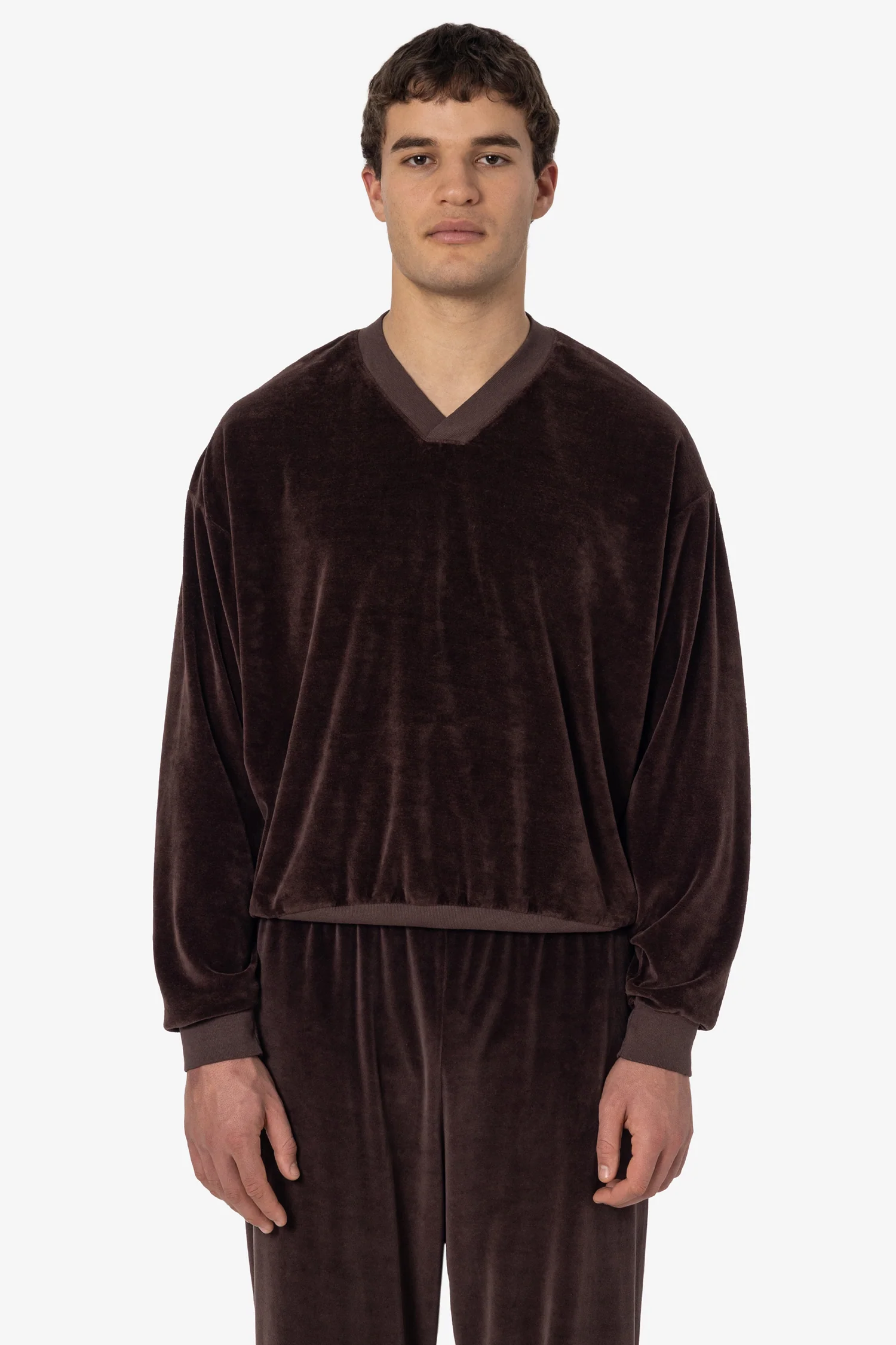 VLR56GD - Garment Dye Velour V-neck Sweatshirt - Image 9