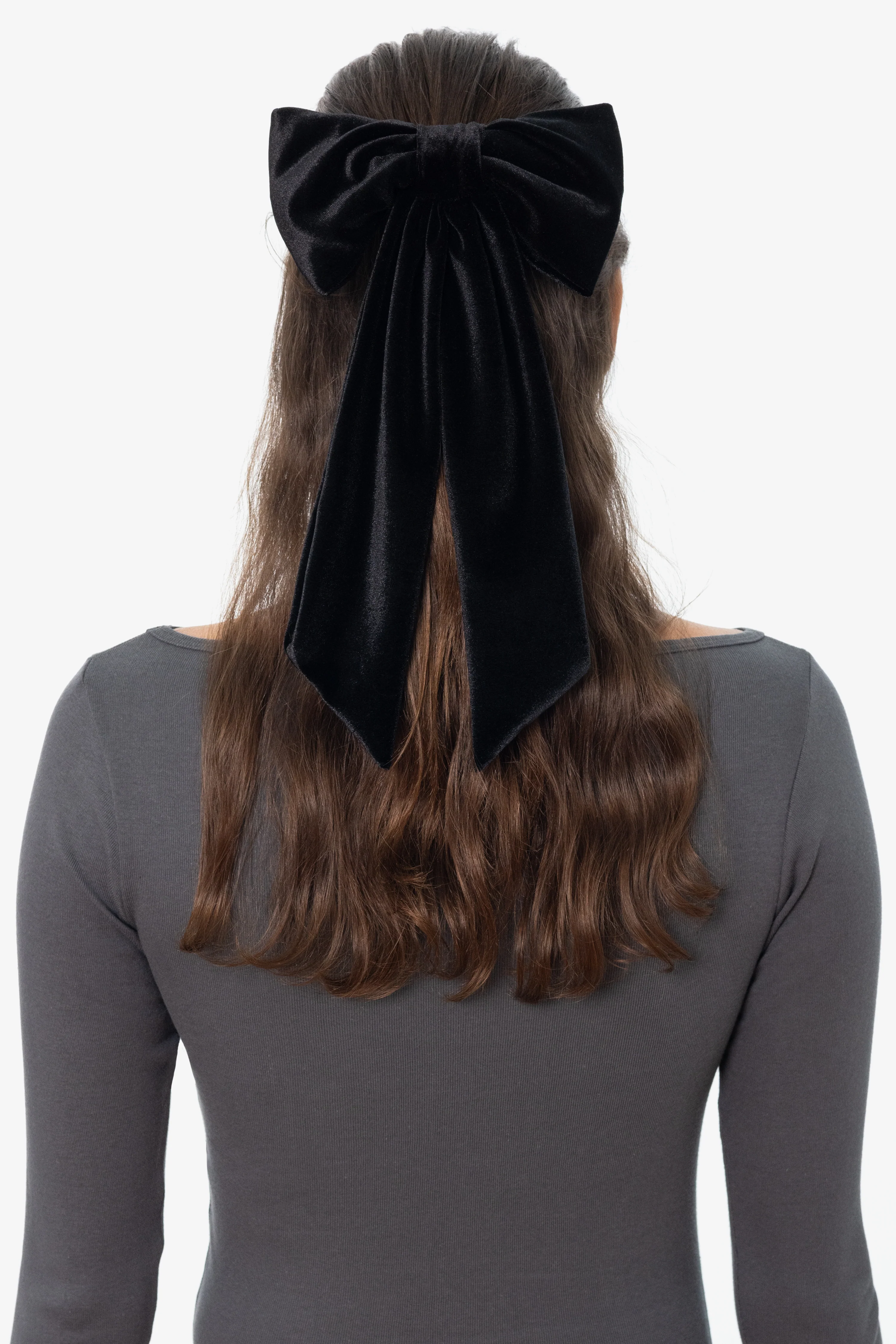 VVT051 - Velvet Long Schoolgirl Bow - Image 3