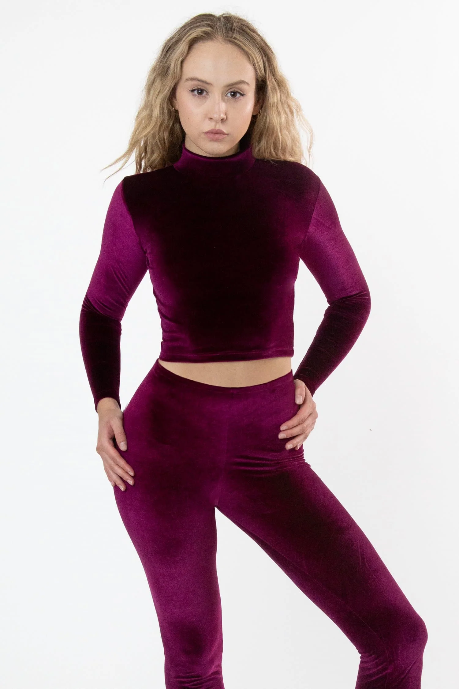 VVT286 - Velvet Fitted Mid-Length Mockneck Top - Image 2