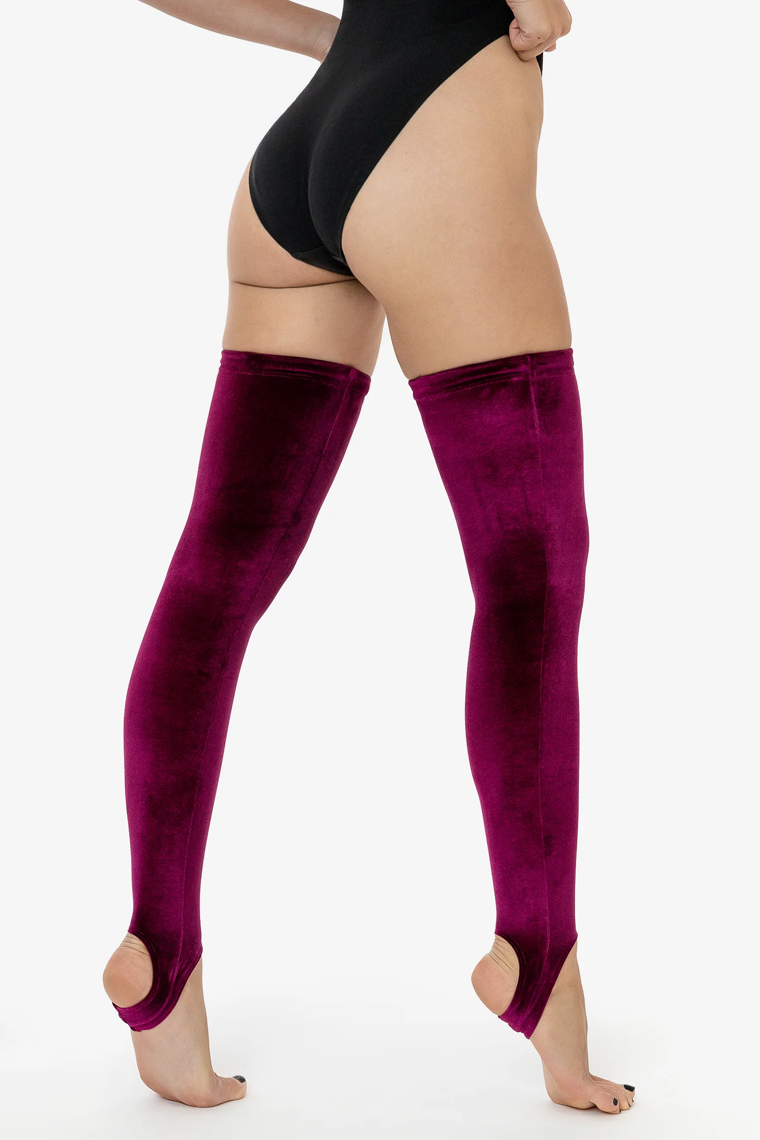 VVT3069 - Velvet Thigh High Stirrup Sock - Image 4