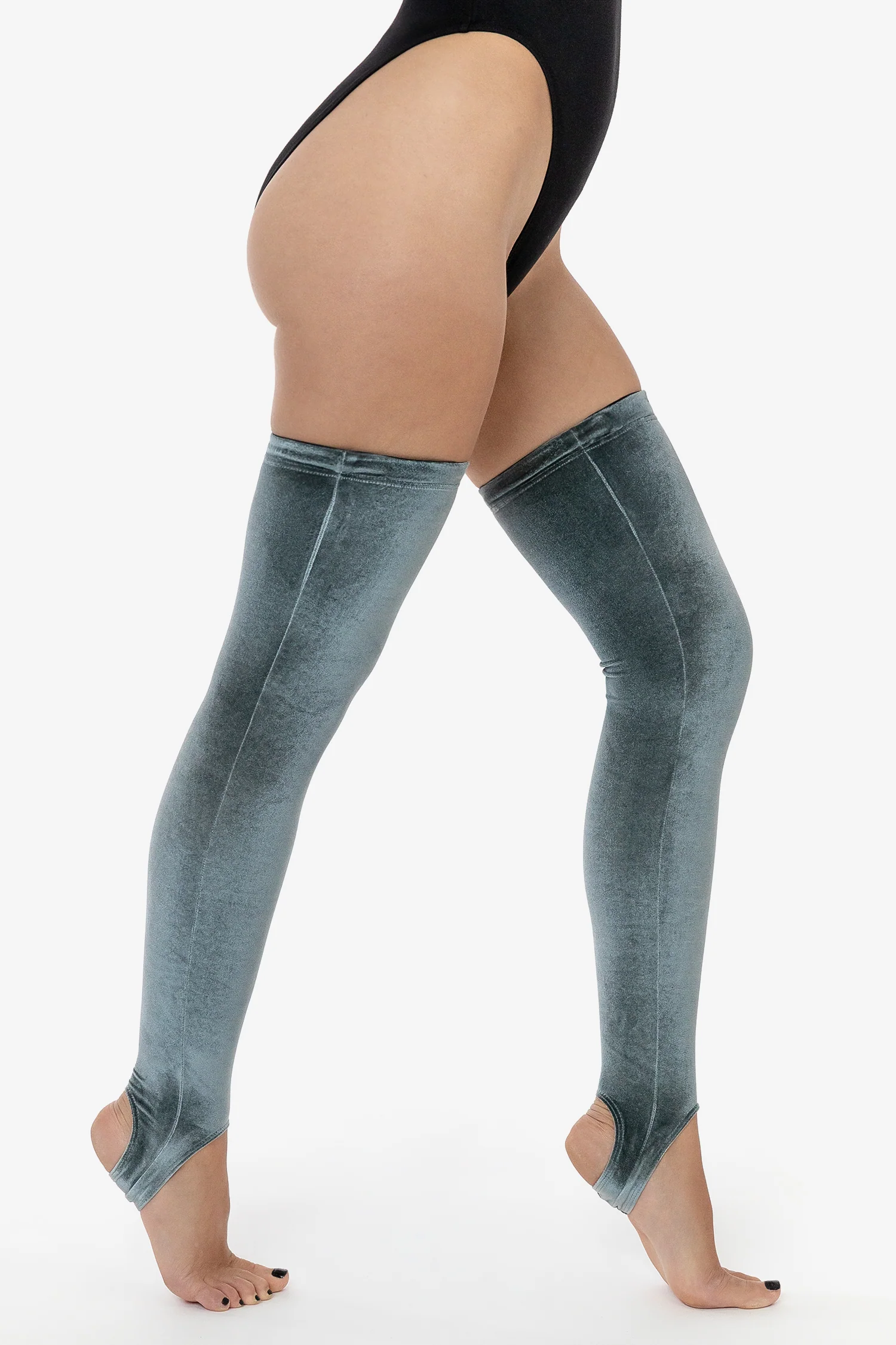 VVT3069 - Velvet Thigh High Stirrup Sock - Image 5