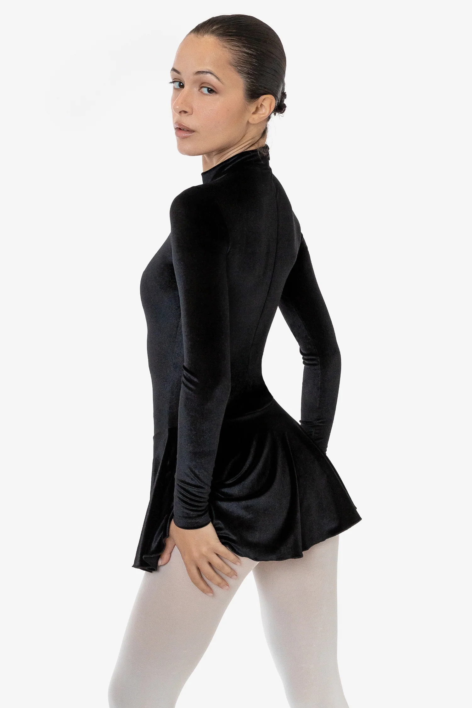 VVT410 - Velvet Long Sleeve Mockneck Skirted Leotard - Image 10