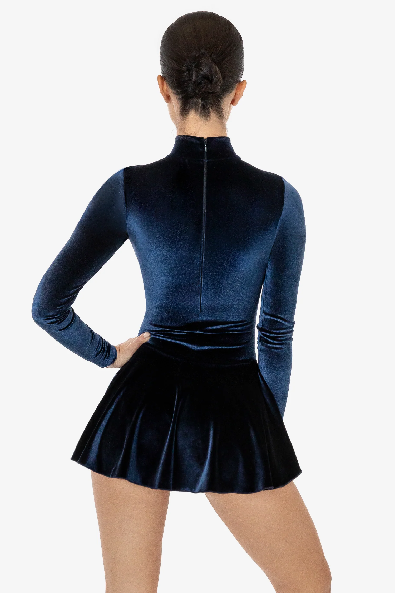 VVT410 - Velvet Long Sleeve Mockneck Skirted Leotard - Image 11