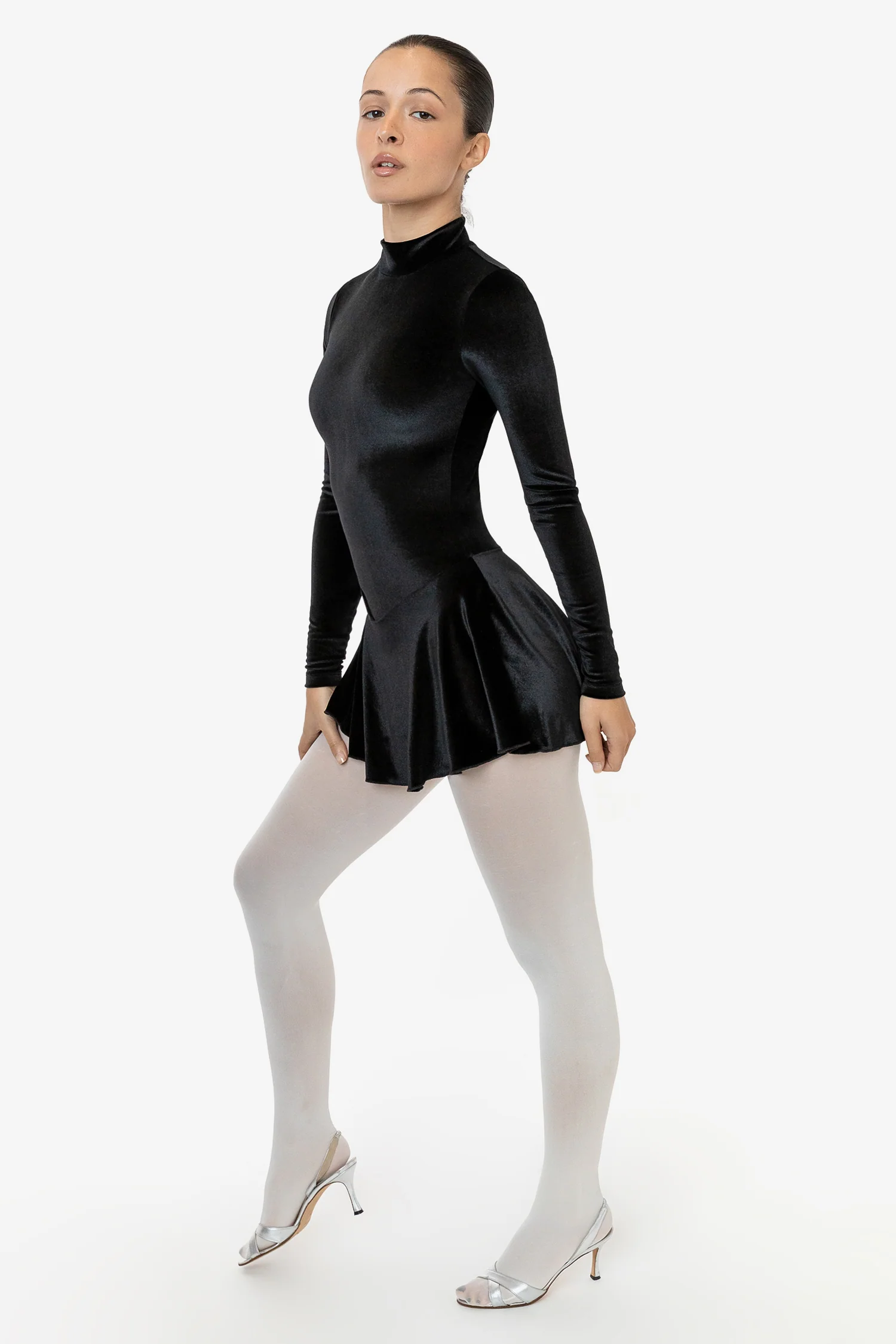 VVT410 - Velvet Long Sleeve Mockneck Skirted Leotard - Image 22