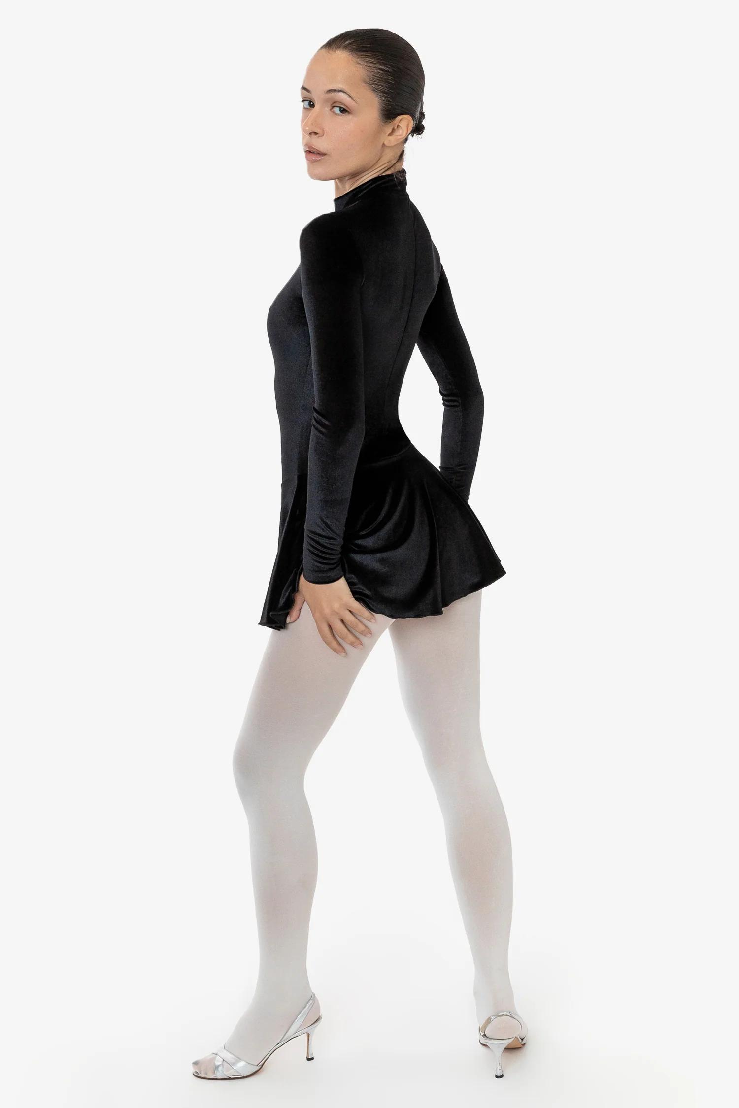 VVT410 - Velvet Long Sleeve Mockneck Skirted Leotard - Image 23