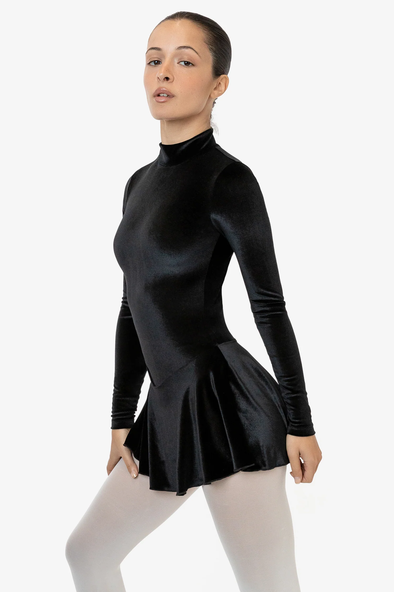 VVT410 - Velvet Long Sleeve Mockneck Skirted Leotard - Image 9