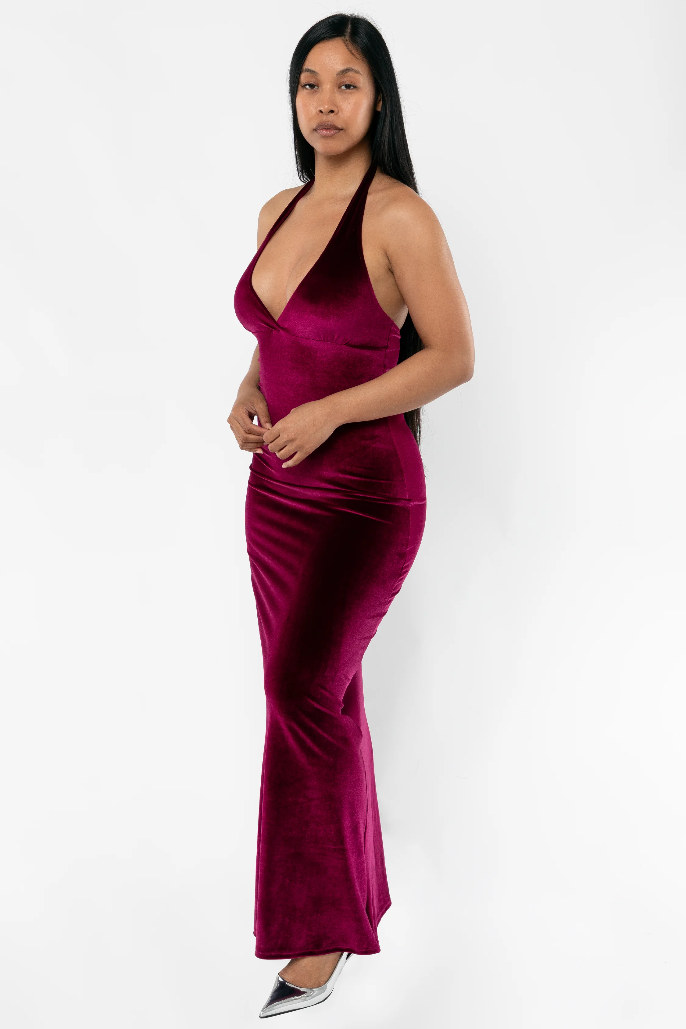 VVT8374 - Velvet Halter Maxi Dress - Image 15