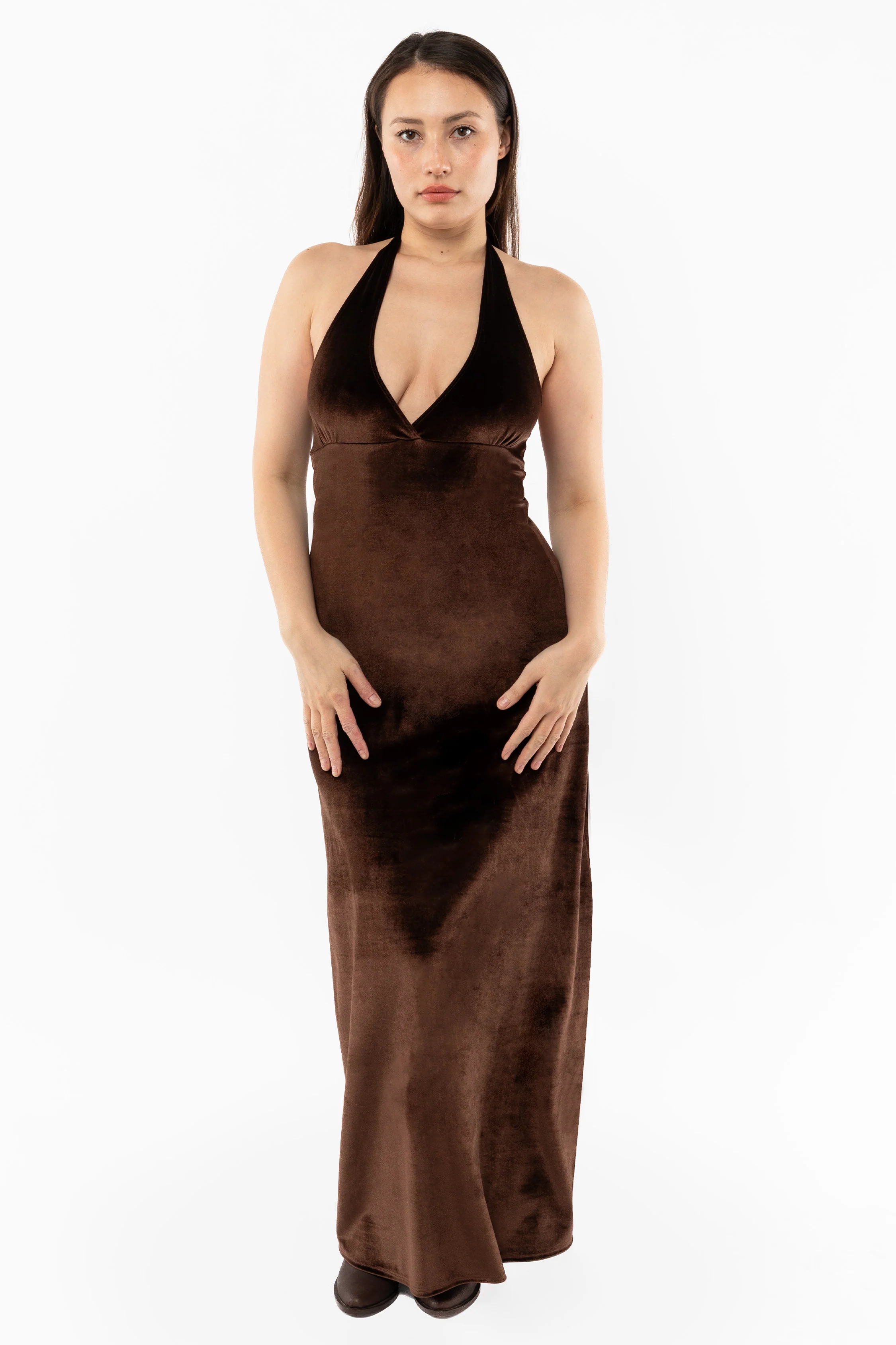 VVT8374 - Velvet Halter Maxi Dress - Image 4