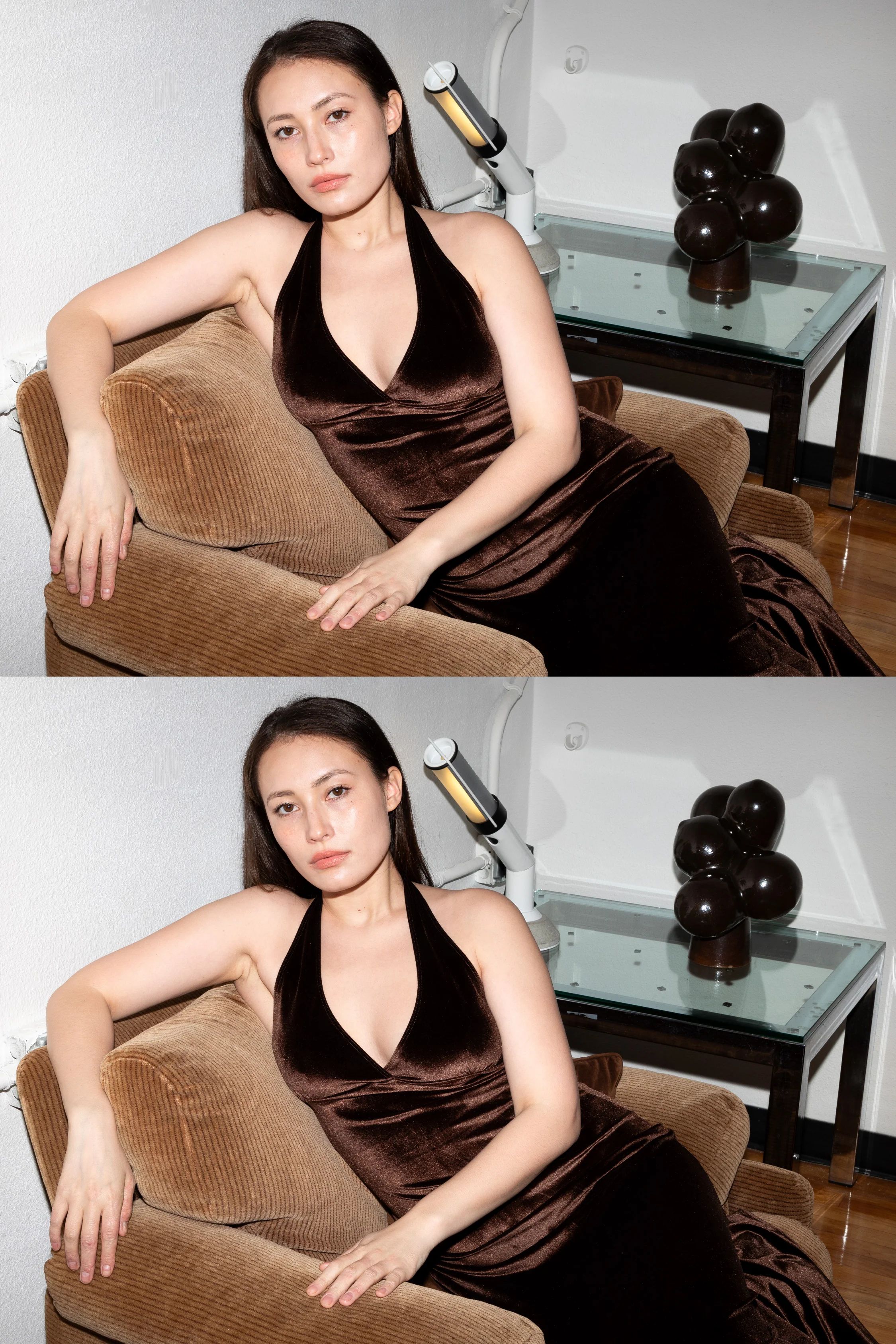 VVT8374 - Velvet Halter Maxi Dress - Image 5