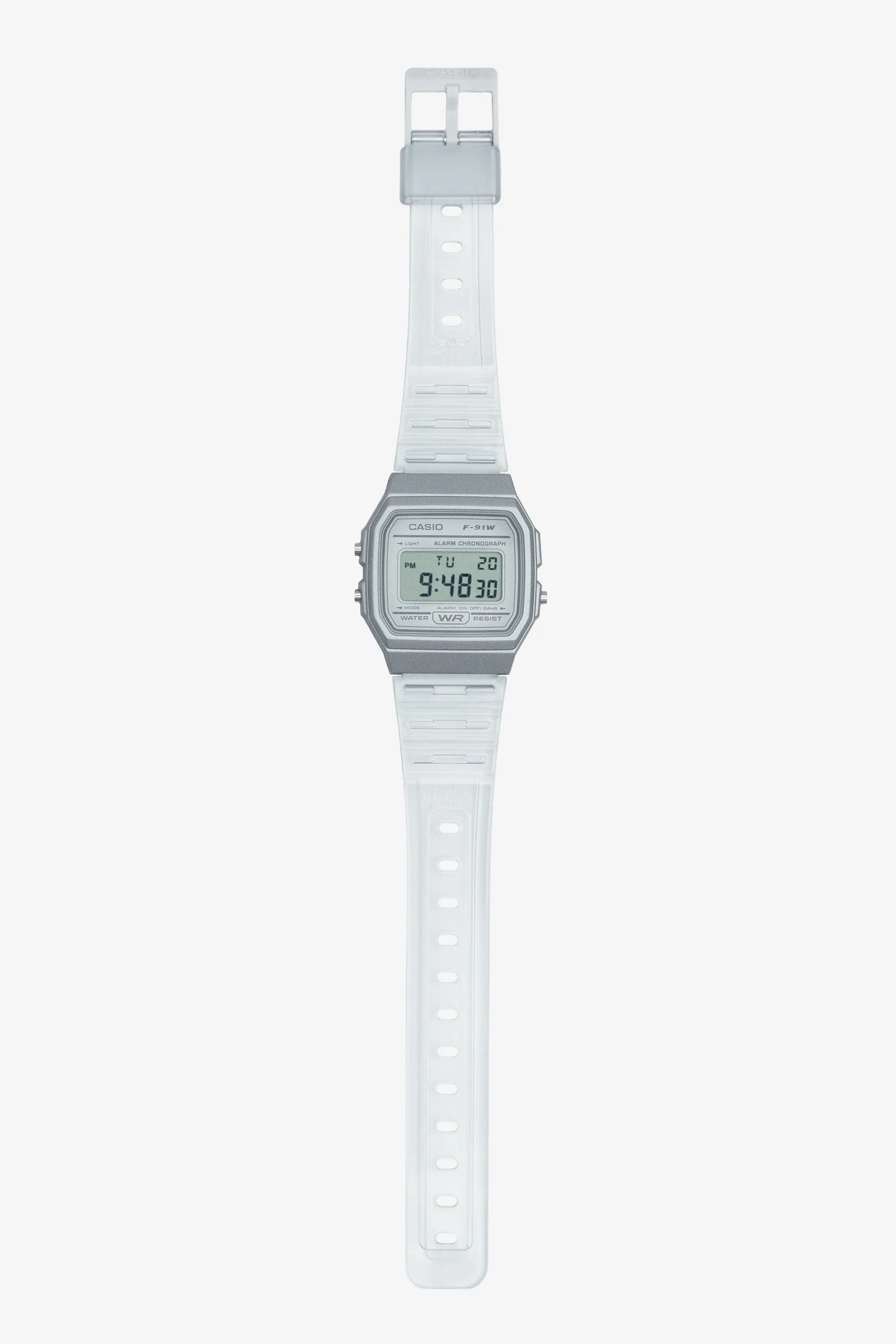 WCHD7CF - Casio Unisex Digital Clear Jelly Strap Watch - Image 2