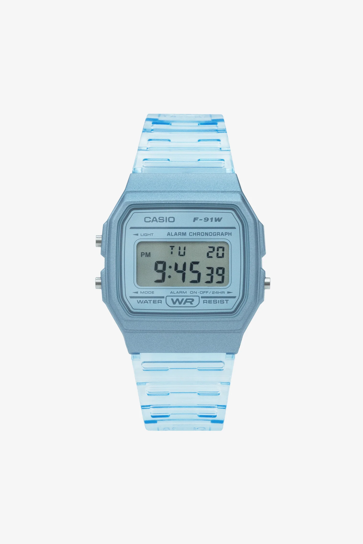 WCHD7CF - Casio Unisex Digital Clear Jelly Strap Watch - Image 3