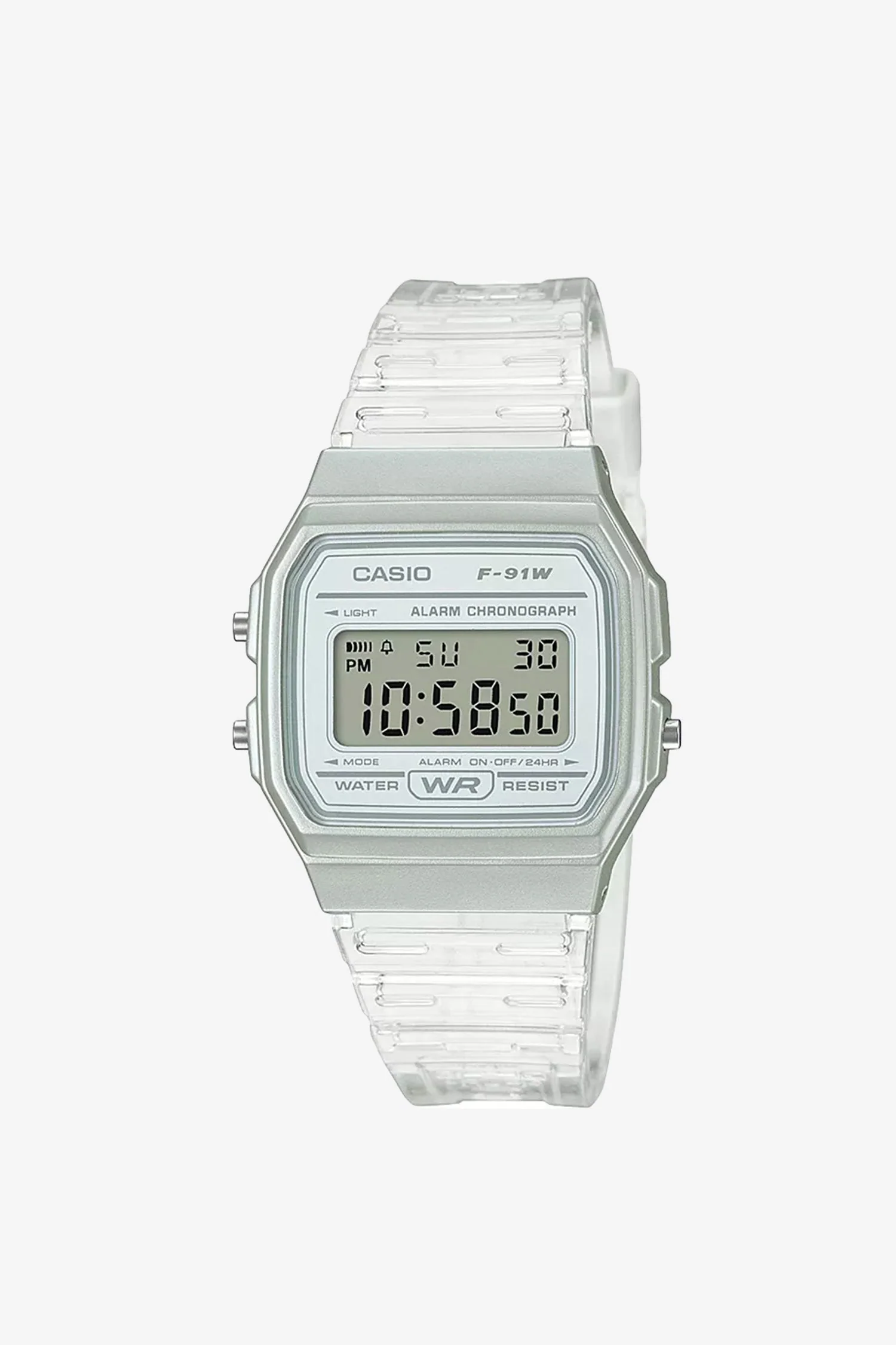 WCHD7CF - Casio Unisex Digital Clear Jelly Strap Watch - Image 9