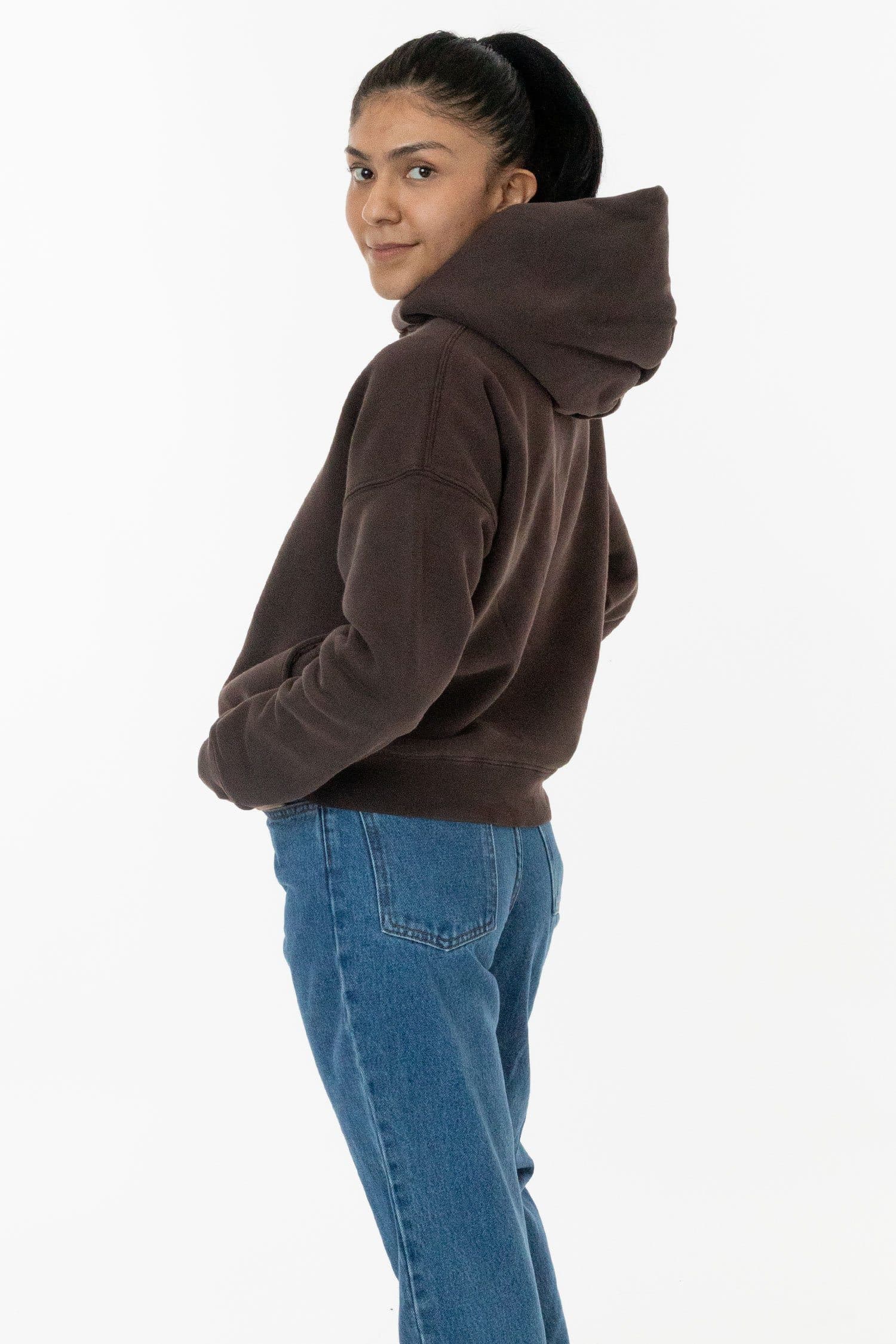 WF369GD - Puffy Heavyweight Fleece Cropped Hoodie - Image 2