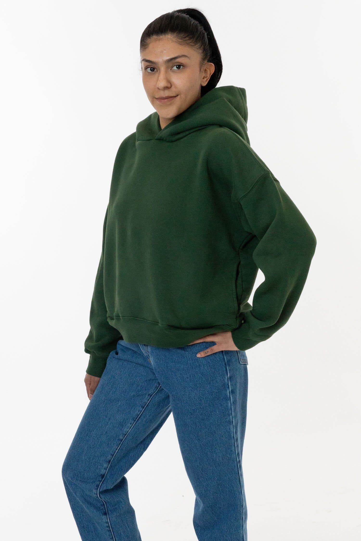 WF369GD - Puffy Heavyweight Fleece Cropped Hoodie - Image 4